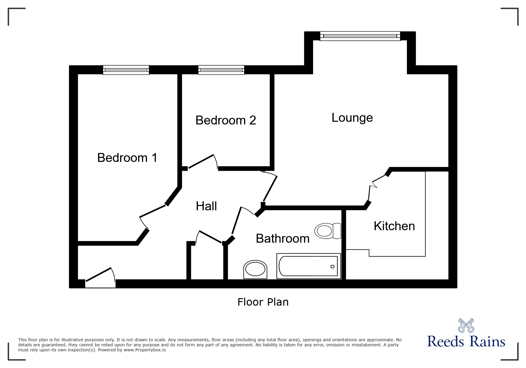 Floorplan of 2 bedroom  Flat for sale, Little Bolton Terrace, Salford, Greater Manchester, M5