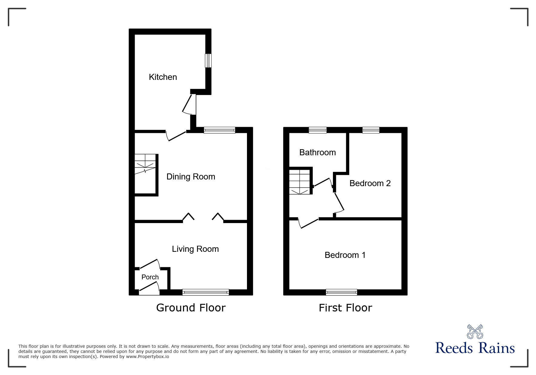 Floorplan of 2 bedroom Mid Terrace House for sale, Wychbury Street, Salford, Greater Manchester, M6