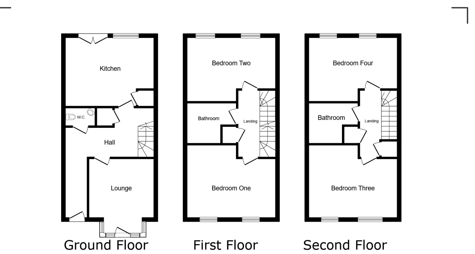 Floorplan of 4 bedroom Mid Terrace House to rent, Bandy Fields Place, Salford, Greater Manchester, M7