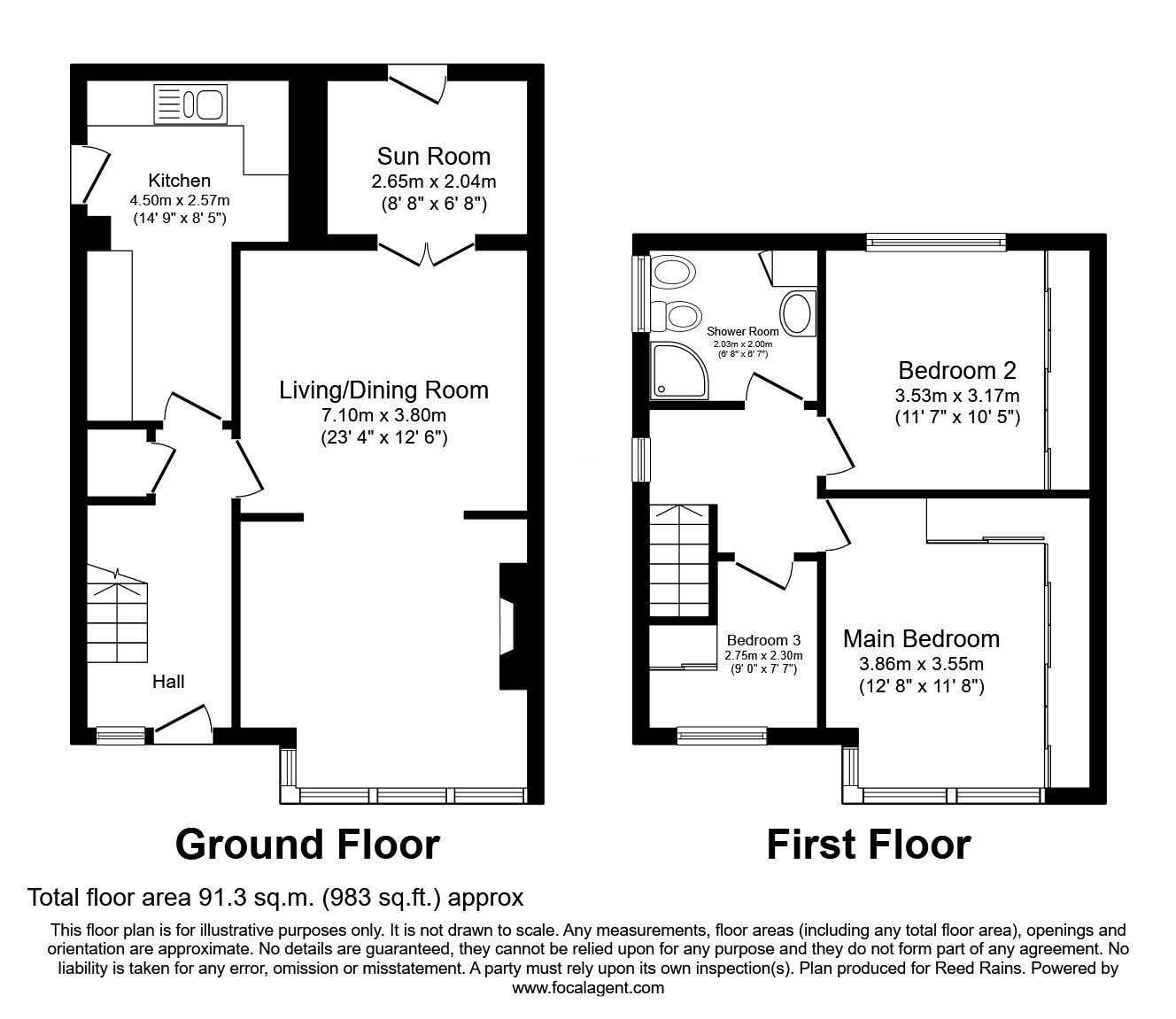Floorplan of 3 bedroom Semi Detached House for sale, Gore Crescent, Salford, Greater Manchester, M5