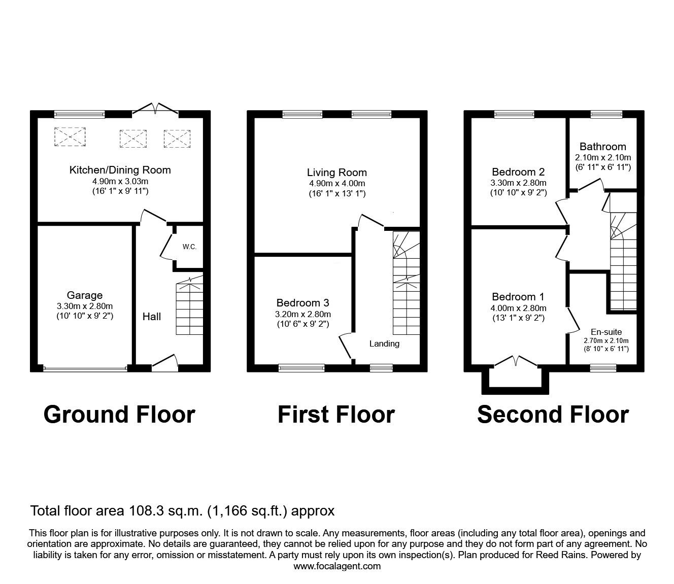 Floorplan of 3 bedroom Semi Detached House for sale, Alban Street, Salford, Greater Manchester, M7