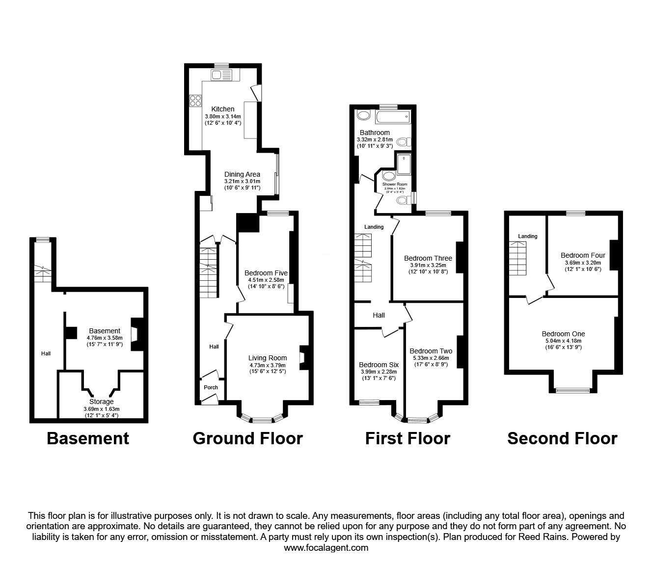 Floorplan of 6 bedroom Mid Terrace House for sale, Weaste Lane, Salford, Greater Manchester, M5