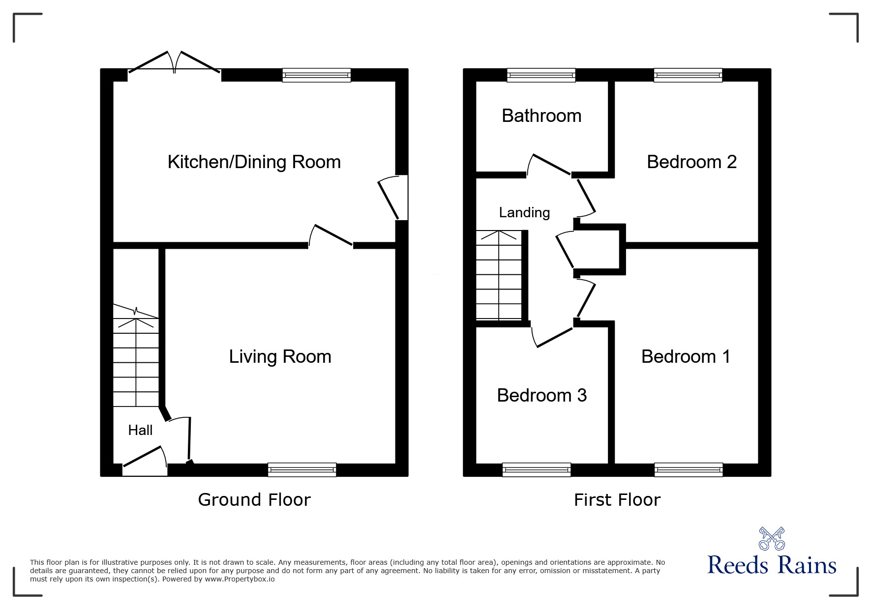 Floorplan of 3 bedroom Mid Terrace House for sale, Owlwood Drive, Little Hulton, Greater Manchester, M38