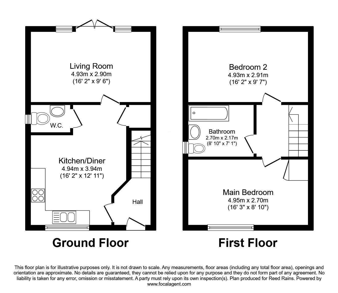 Floorplan of 2 bedroom Semi Detached House for sale, Poppy Lane, Salford, Greater Manchester, M6