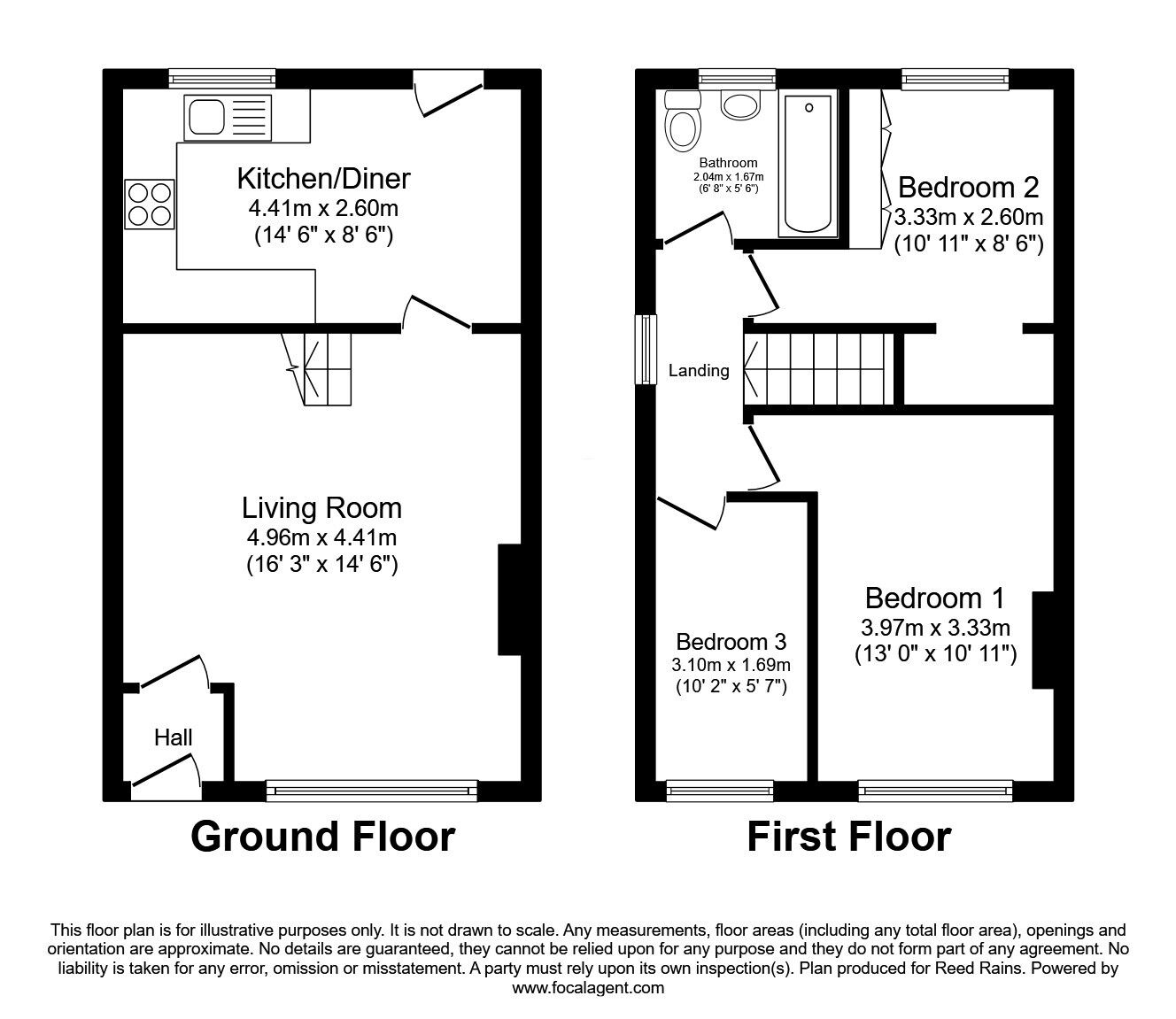 Floorplan of 3 bedroom Semi Detached House for sale, Ralston Close, Salford, Greater Manchester, M7