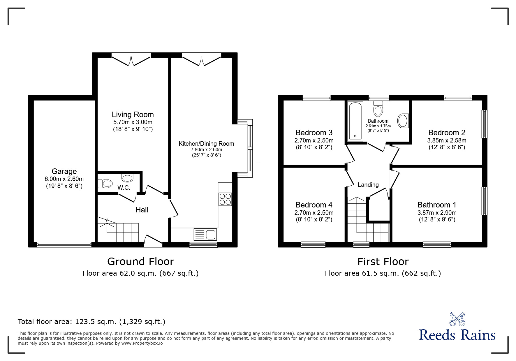 Floorplan of 4 bedroom Detached House to rent, Water Meadow Lane, Salford, Greater Manchester, M7
