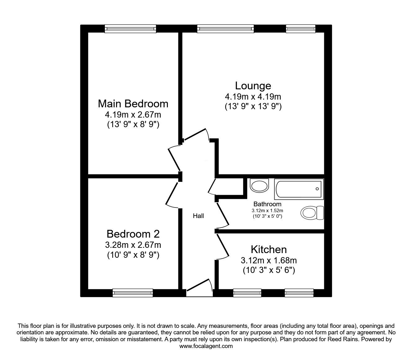 Floorplan of 2 bedroom  Flat for sale, Eccles New Road, Salford, Greater Manchester, M5