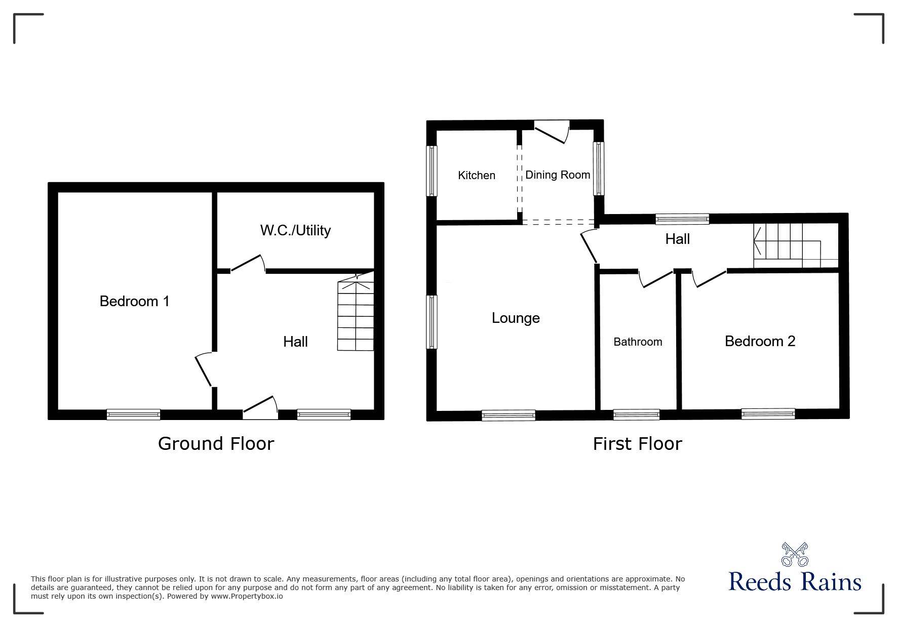 Floorplan of 2 bedroom Mid Terrace House to rent, Asten Fold, Salford, Greater Manchester, M6