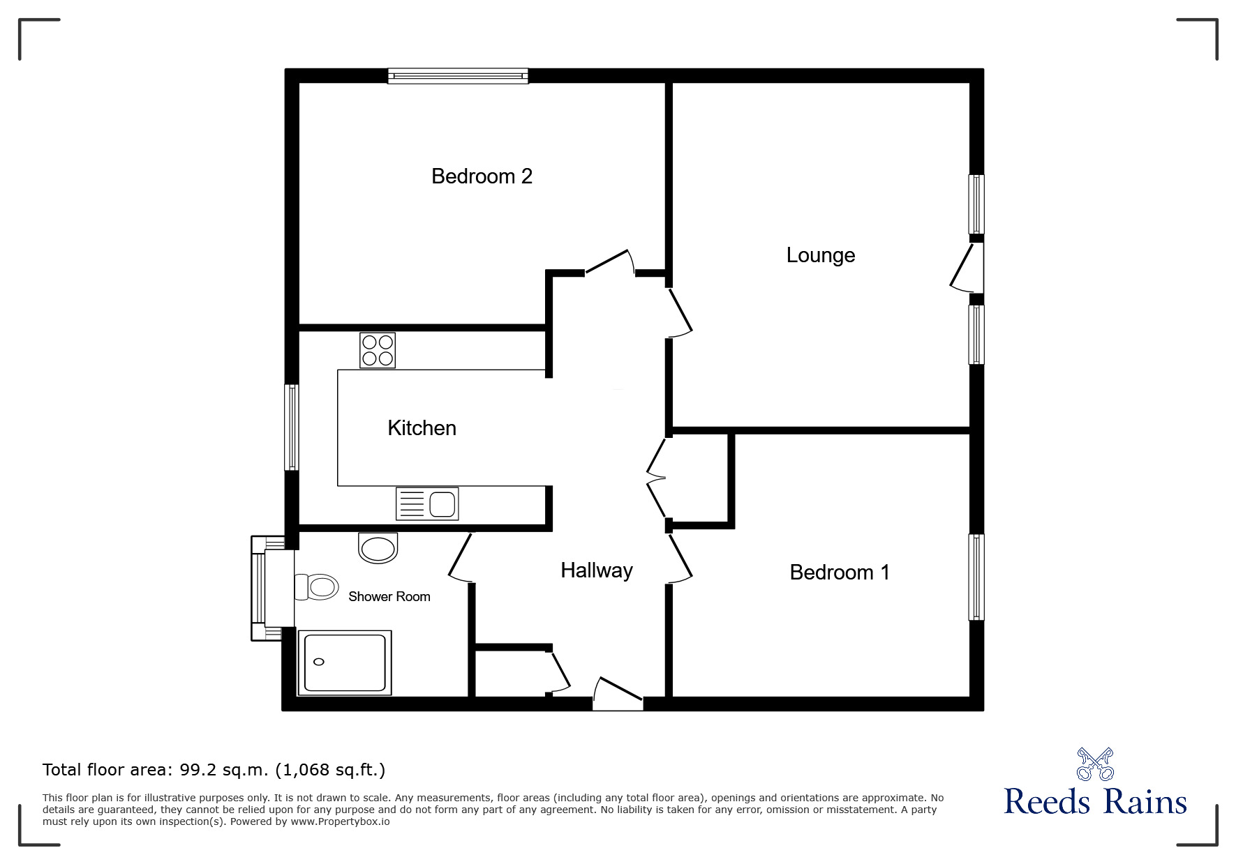 Floorplan of 3 bedroom  Flat for sale, Squires Court, Salford, Greater Manchester, M5