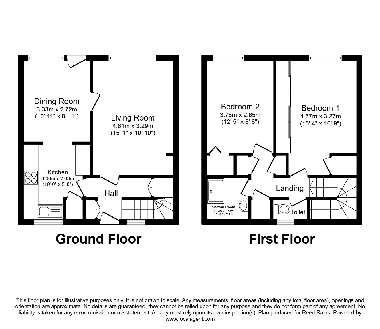 Floorplan of 3 bedroom Mid Terrace House for sale, Graythorpe Walk, Salford, Greater Manchester, M5