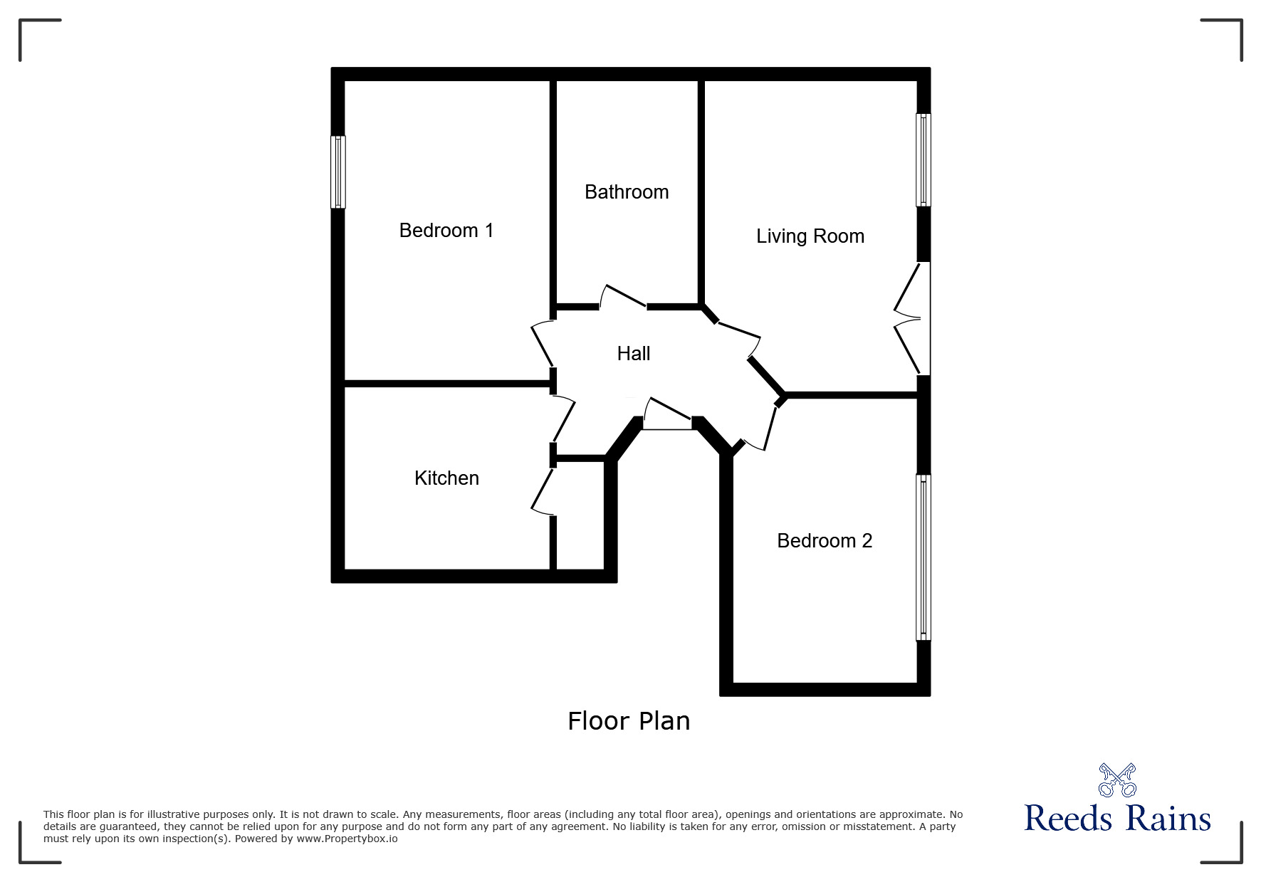Floorplan of 2 bedroom  Flat for sale, Apple Blossom Grove, Cadishead, Greater Manchester, M44