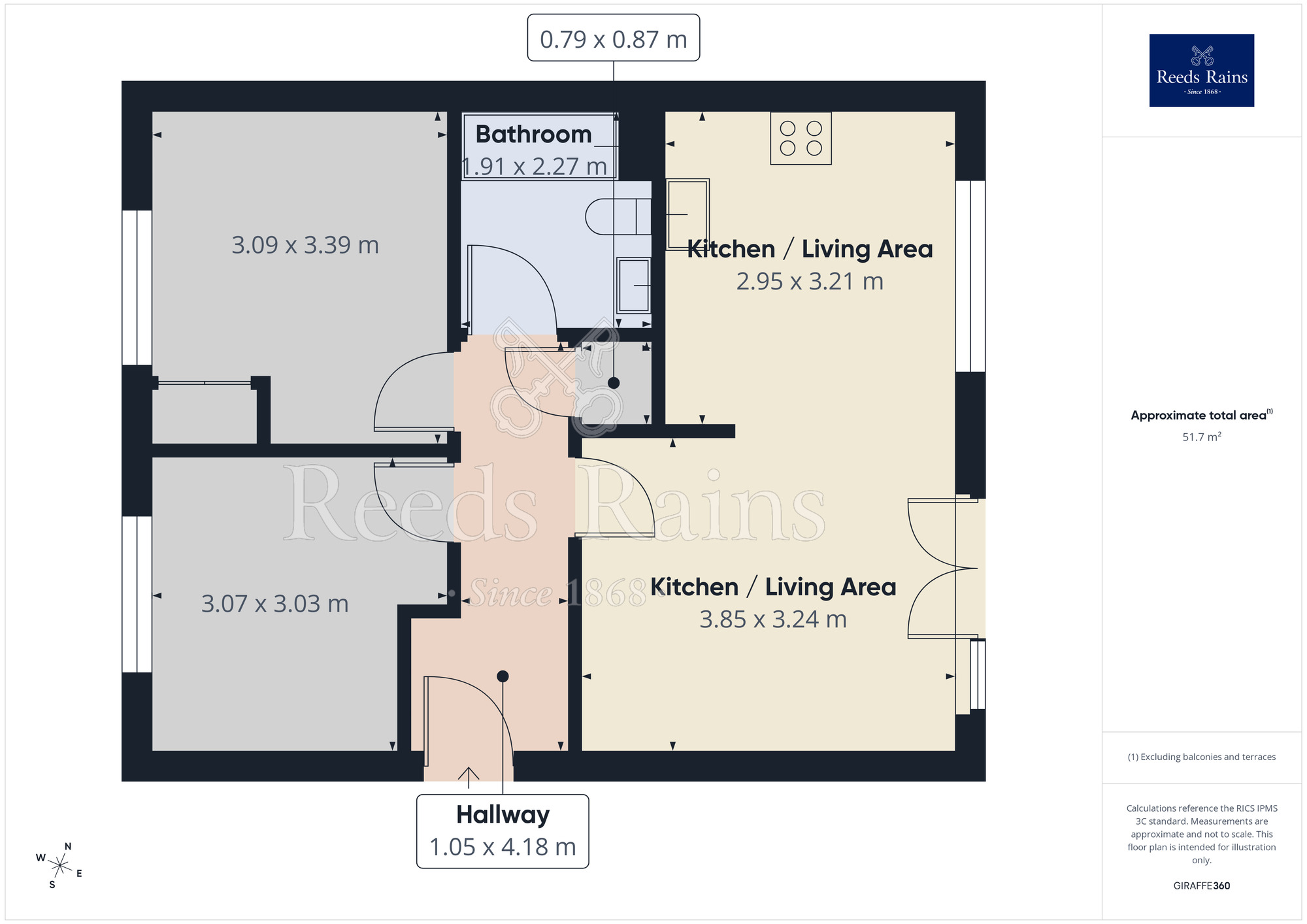 Floorplan of 2 bedroom Flat for sale, Christie Lane, Salford, Greater Manchester, M7
