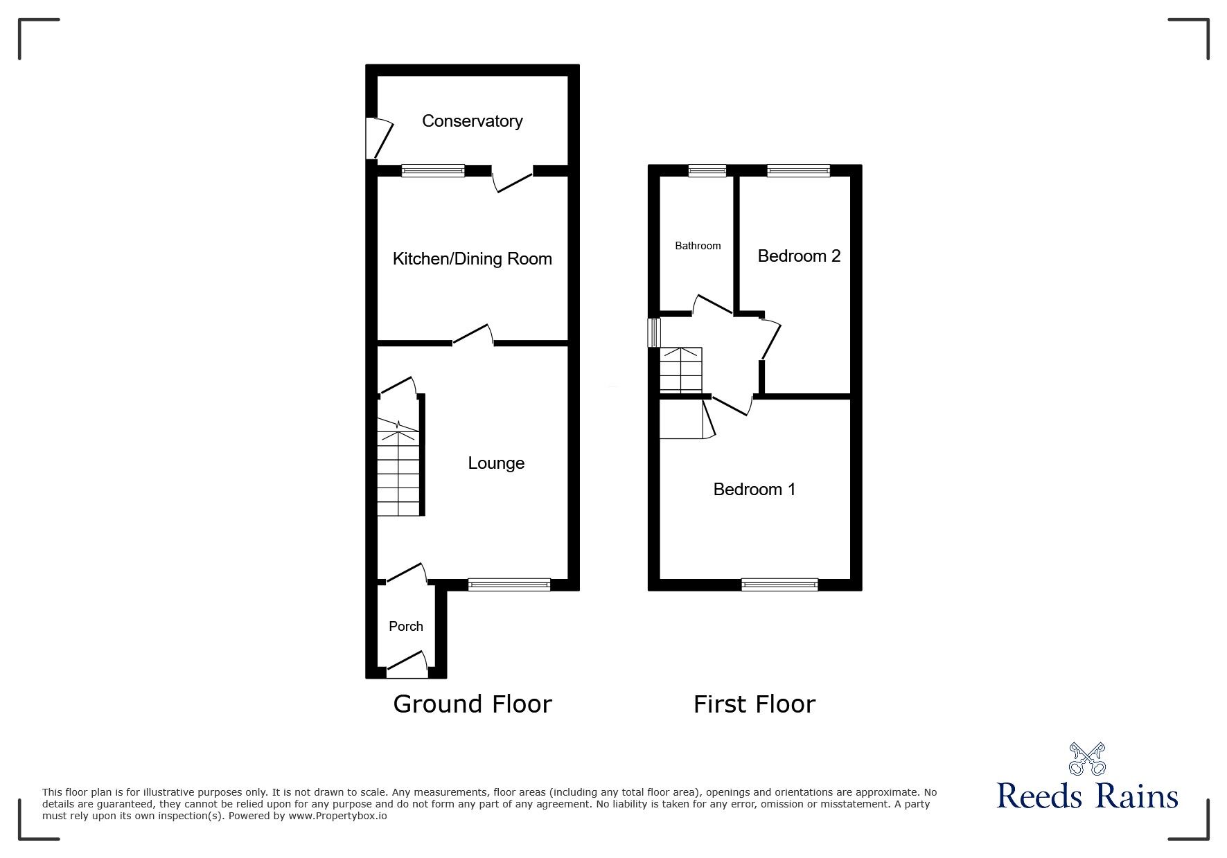 Floorplan of 2 bedroom Semi Detached House for sale, Maurice Street, Salford, Greater Manchester, M6