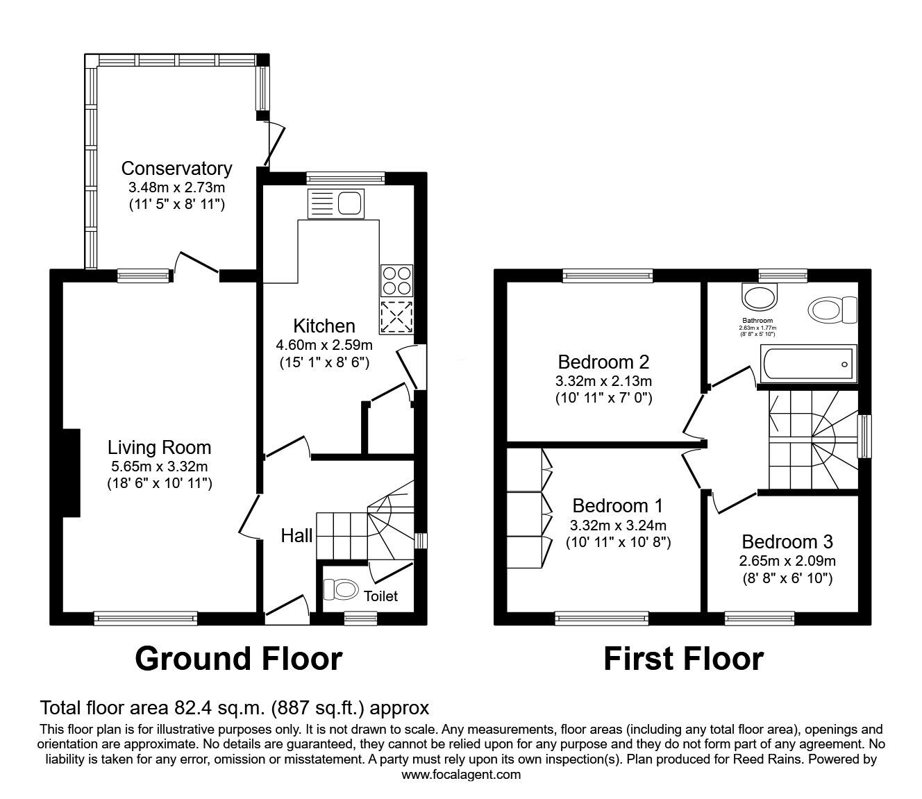 Floorplan of 3 bedroom Semi Detached House for sale, Bank Lane, Salford, Greater Manchester, M6