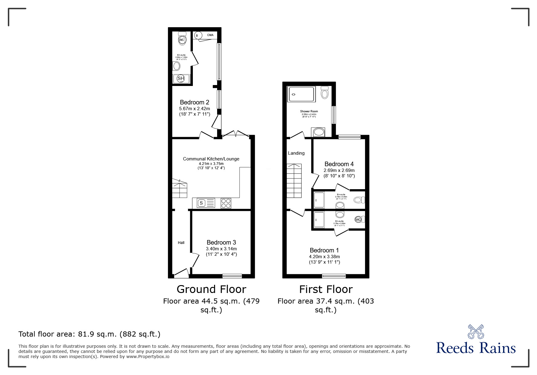Floorplan of 4 bedroom Mid Terrace House for sale, Derby Avenue, Salford, Greater Manchester, M6