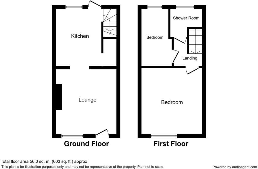 Floorplan of 2 bedroom Mid Terrace House for sale, Helena Street, Salford, Greater Manchester, M6