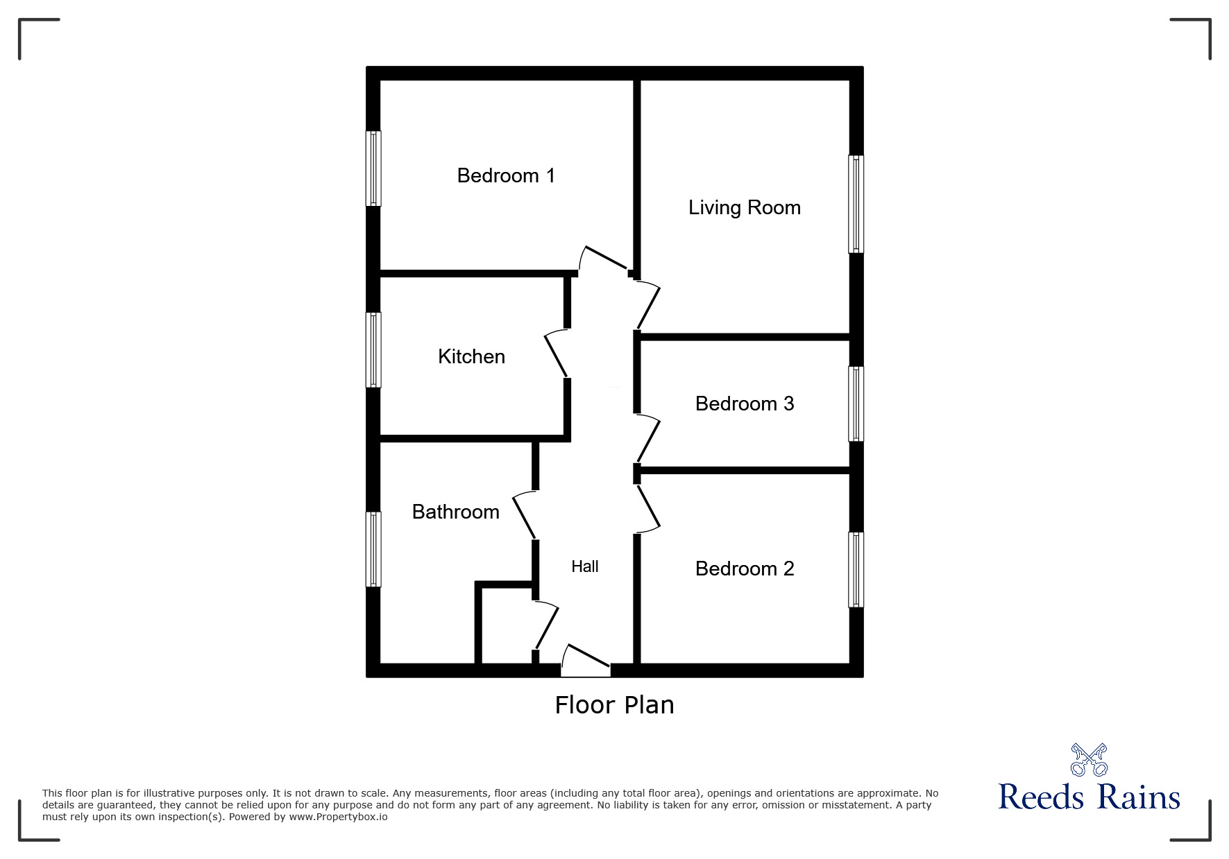 Floorplan of 3 bedroom  Flat for sale, Knights Court, Salford, Lancashire, M5