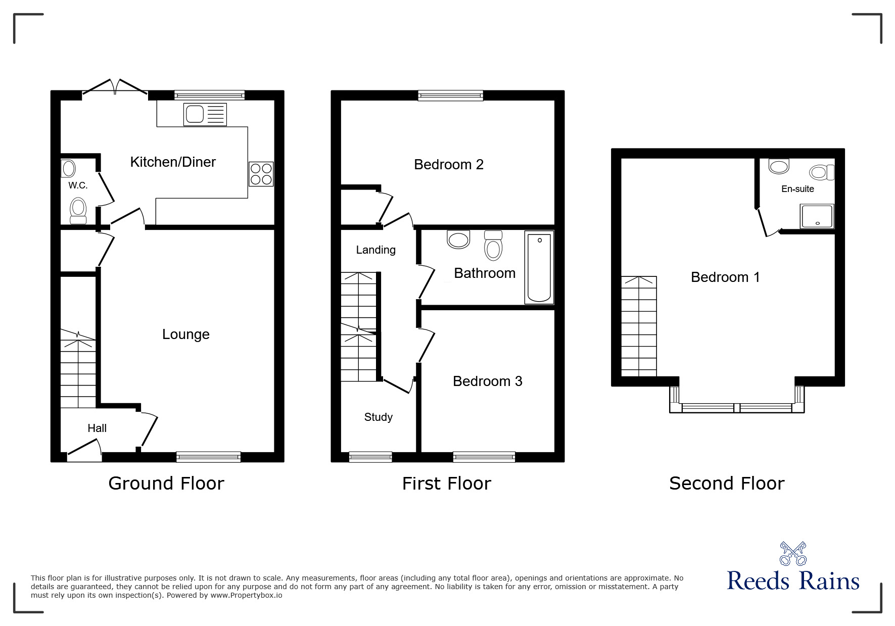 Floorplan of 3 bedroom Mid Terrace House for sale, Amersham Street, Salford, Greater Manchester, M5