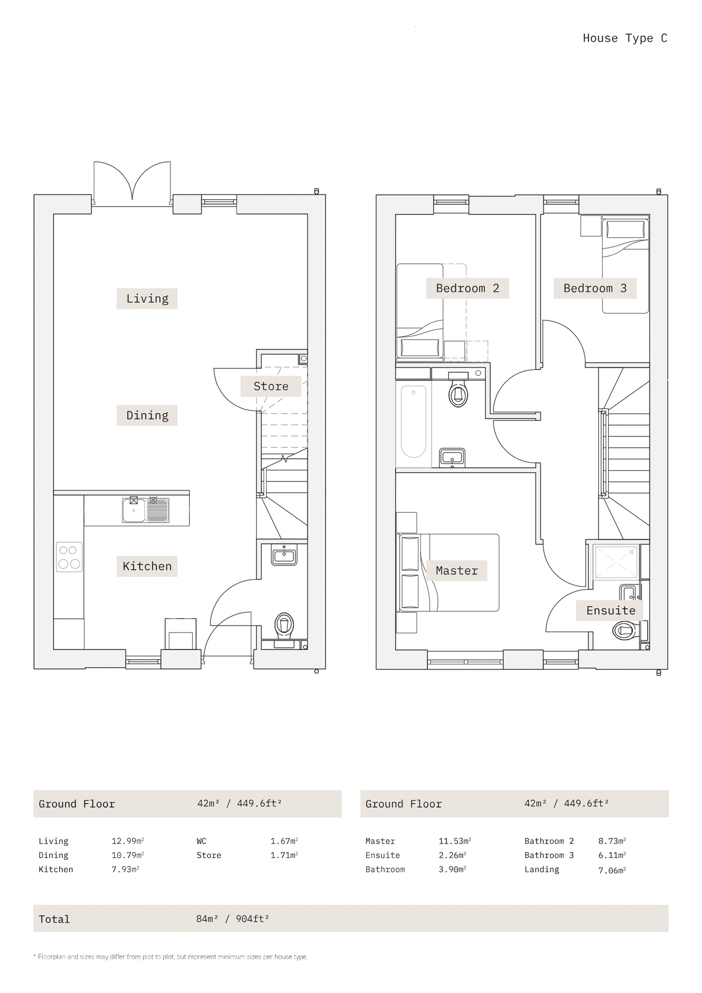 Floorplan of 3 bedroom End Terrace House to rent, Grandstand Avenue, Salford, Greater Manchester, M6