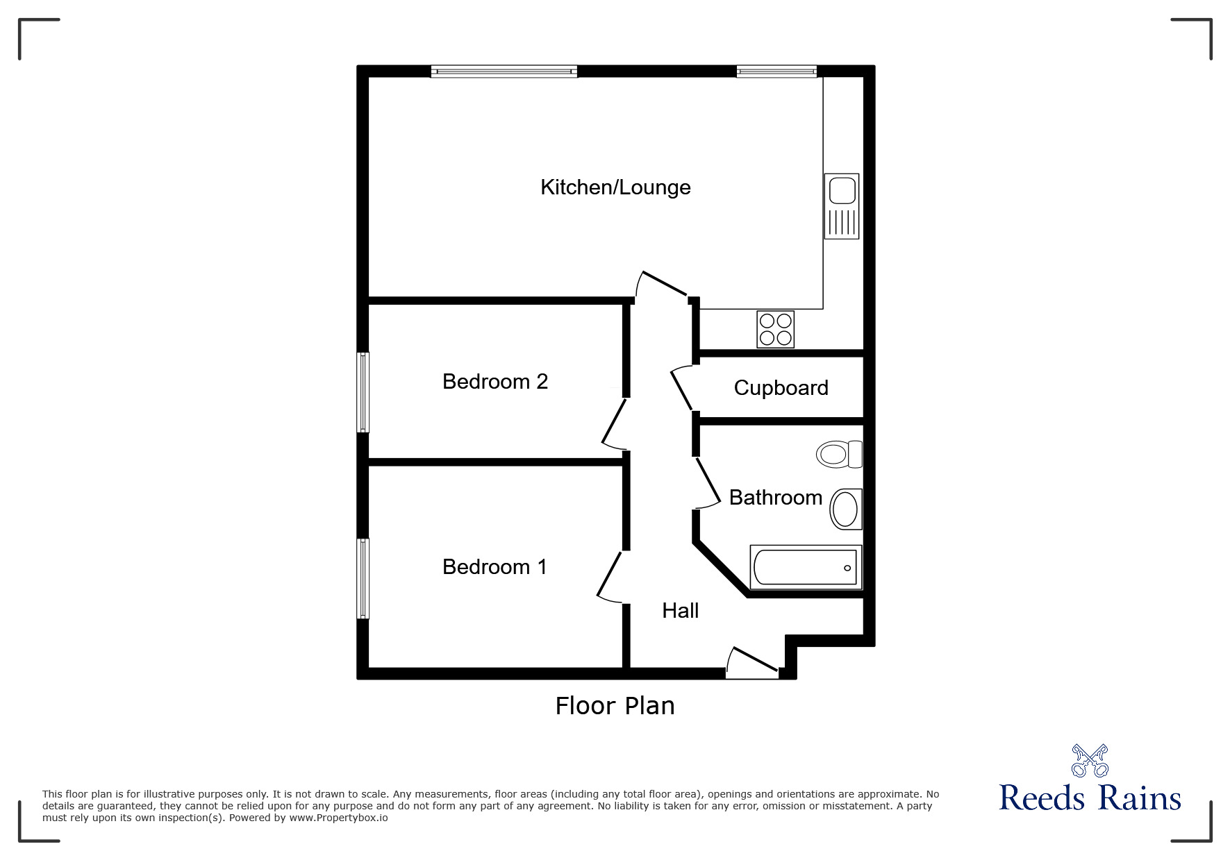 Floorplan of 2 bedroom  Flat for sale, City View, Highclere Avenue, Salford, M7