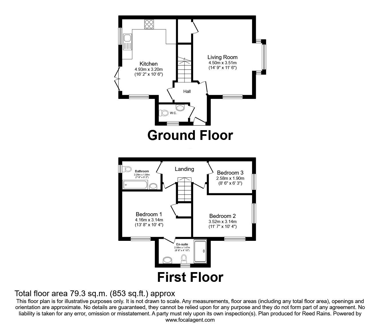 Floorplan of 3 bedroom Semi Detached House for sale, Britannia Street, Salford, Greater Manchester, M6