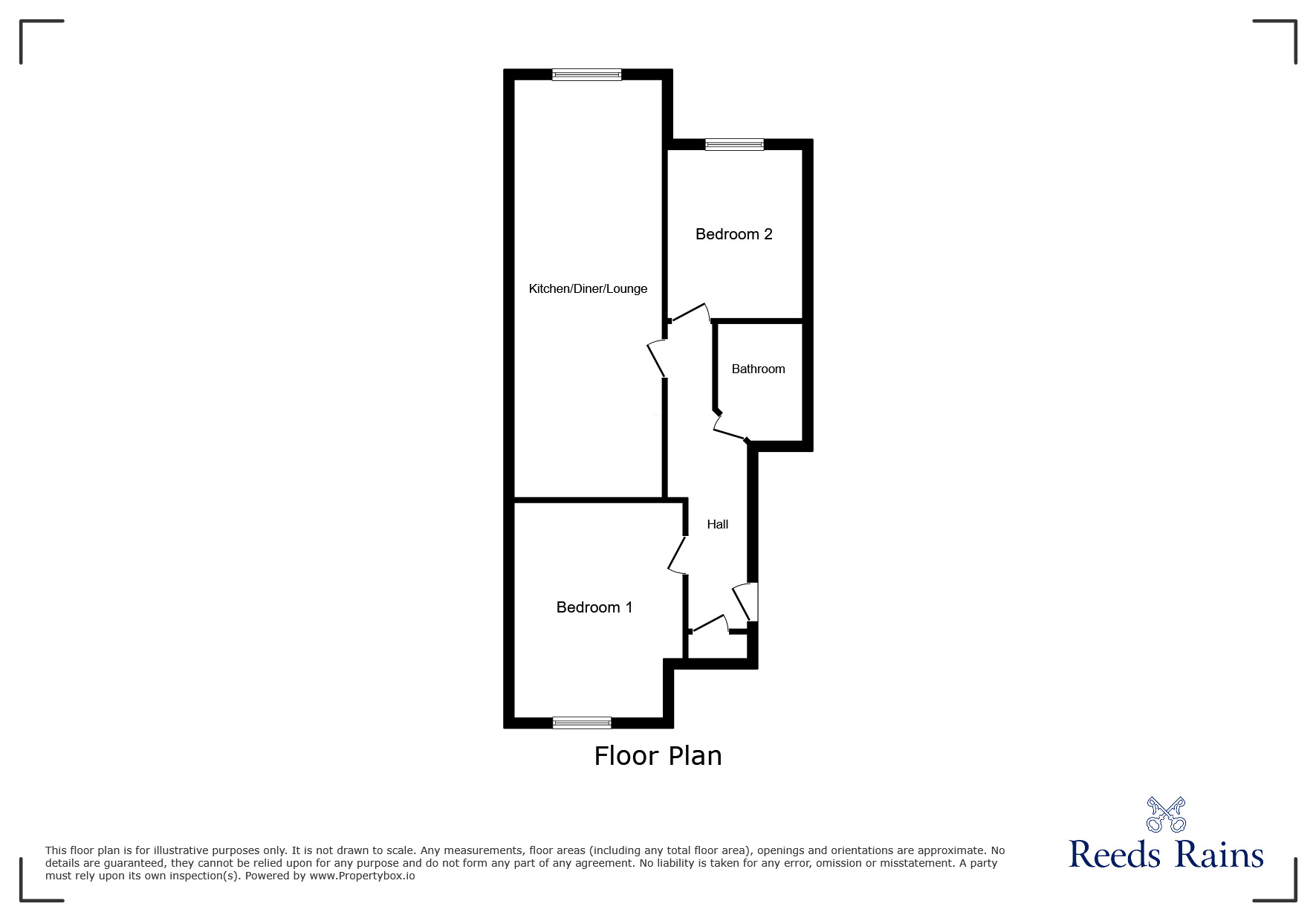 Floorplan of 2 bedroom  Flat for sale, Collegiate Way, Swinton, Greater Manchester, M27