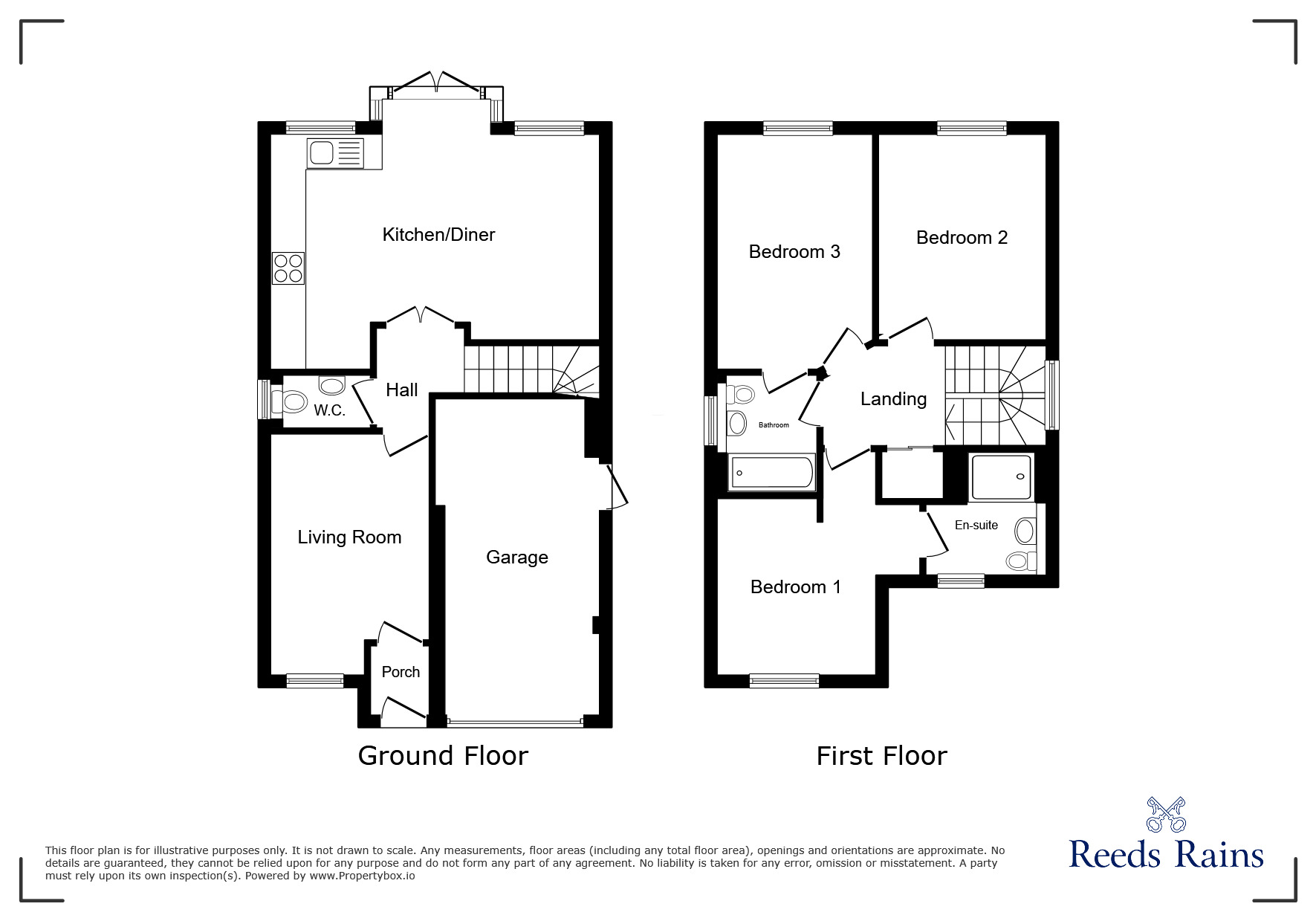 Floorplan of 3 bedroom Detached House for sale, Jasper Avenue, Worsley, Manchester, M28