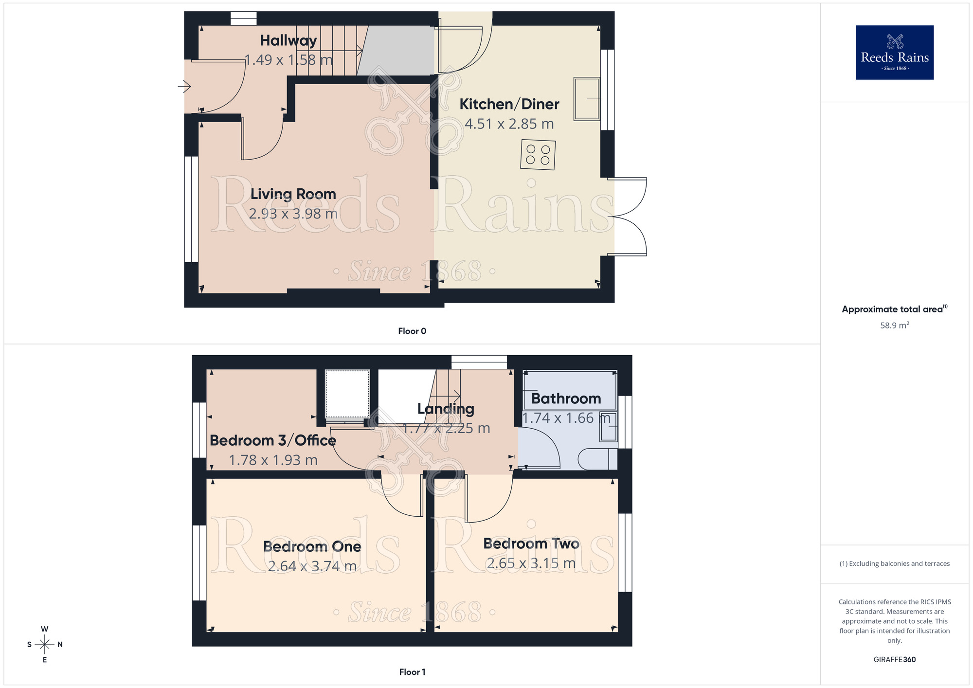 Floorplan of 3 bedroom Semi Detached House for sale, Trojan Gardens, Salford, Greater Manchester, M7