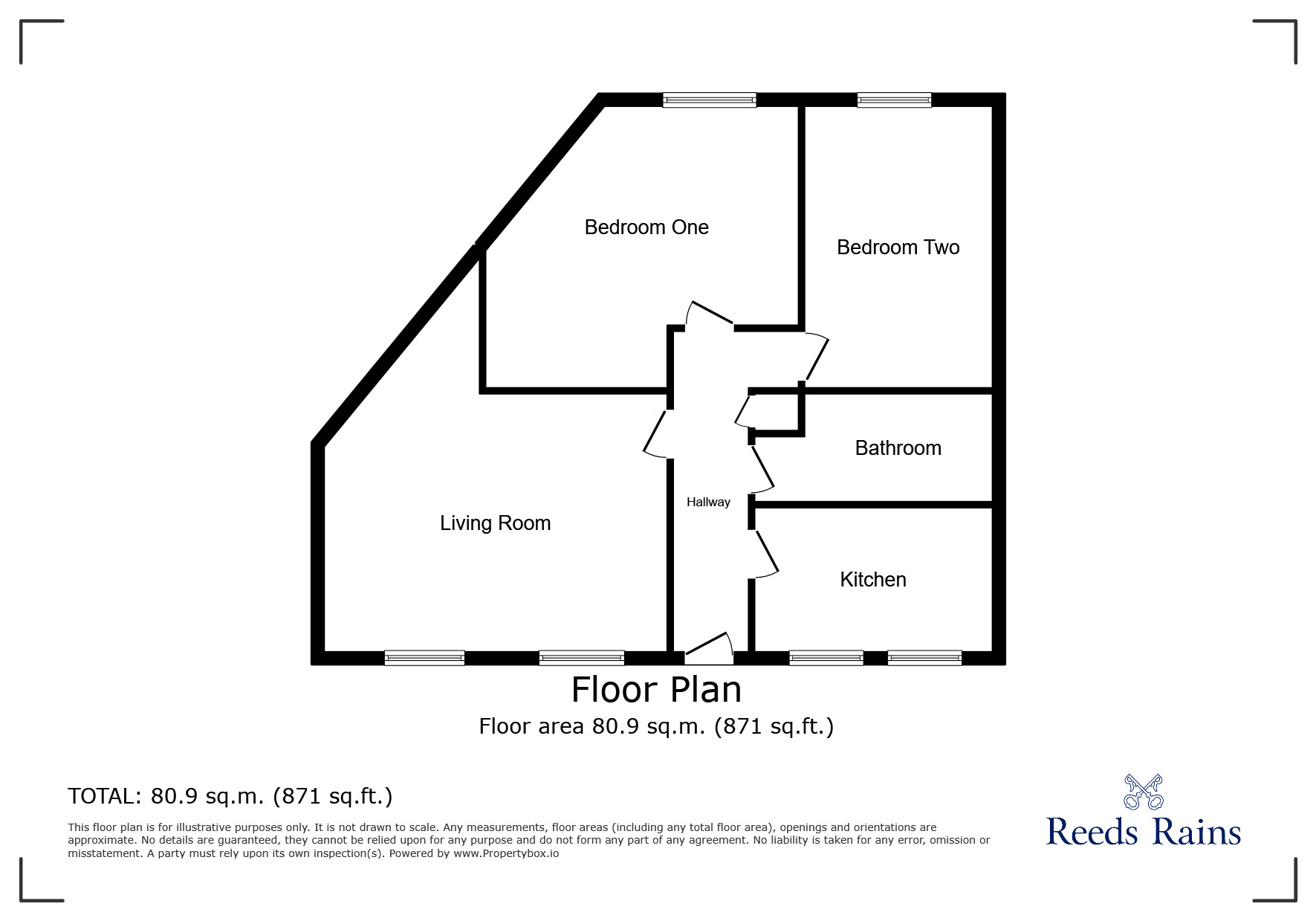 Floorplan of 2 bedroom  Flat to rent, Eccles New Road, Salford, Greater Manchester, M5