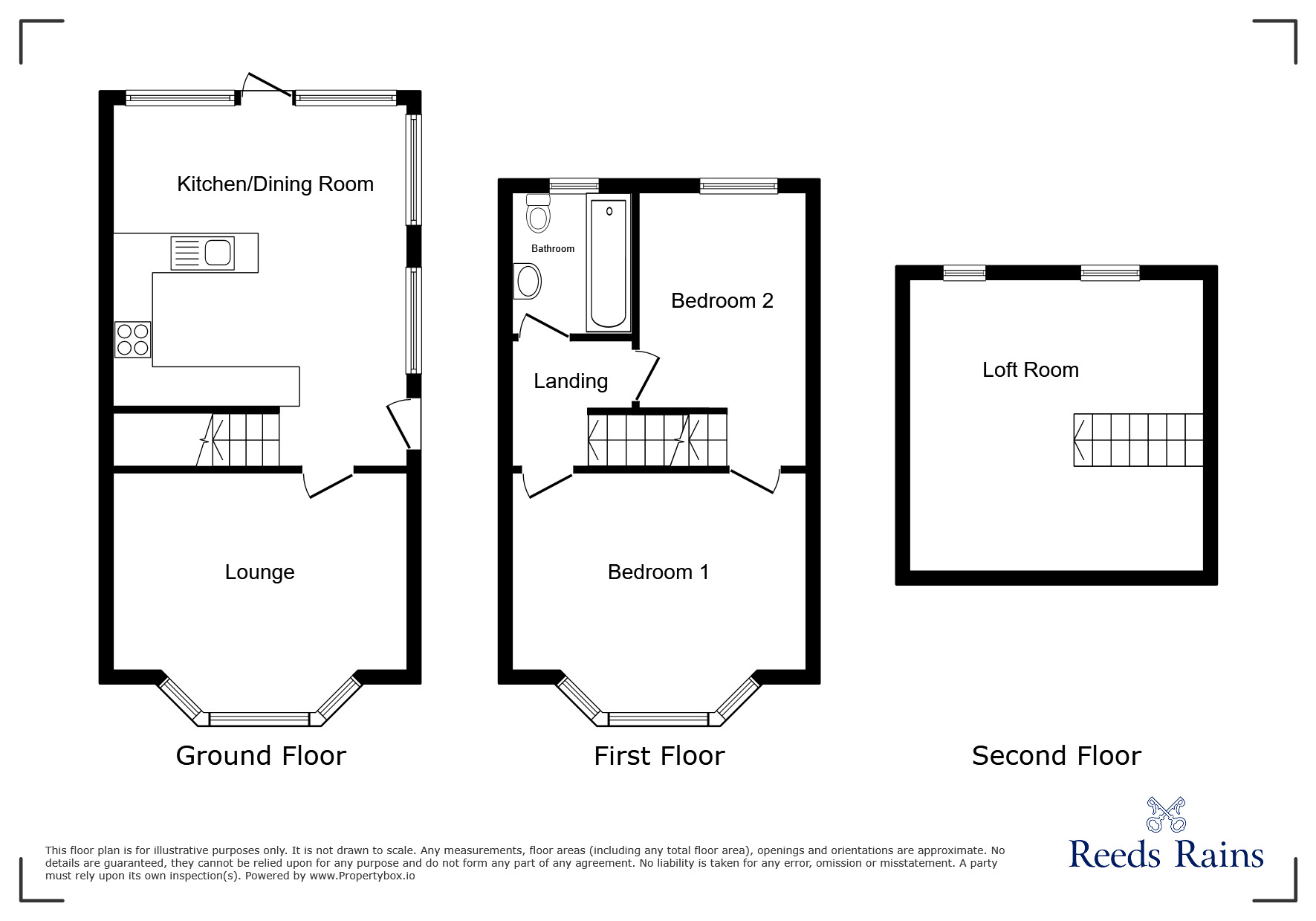 Floorplan of 2 bedroom Semi Detached House for sale, The Mead, Salford, Greater Manchester, M5
