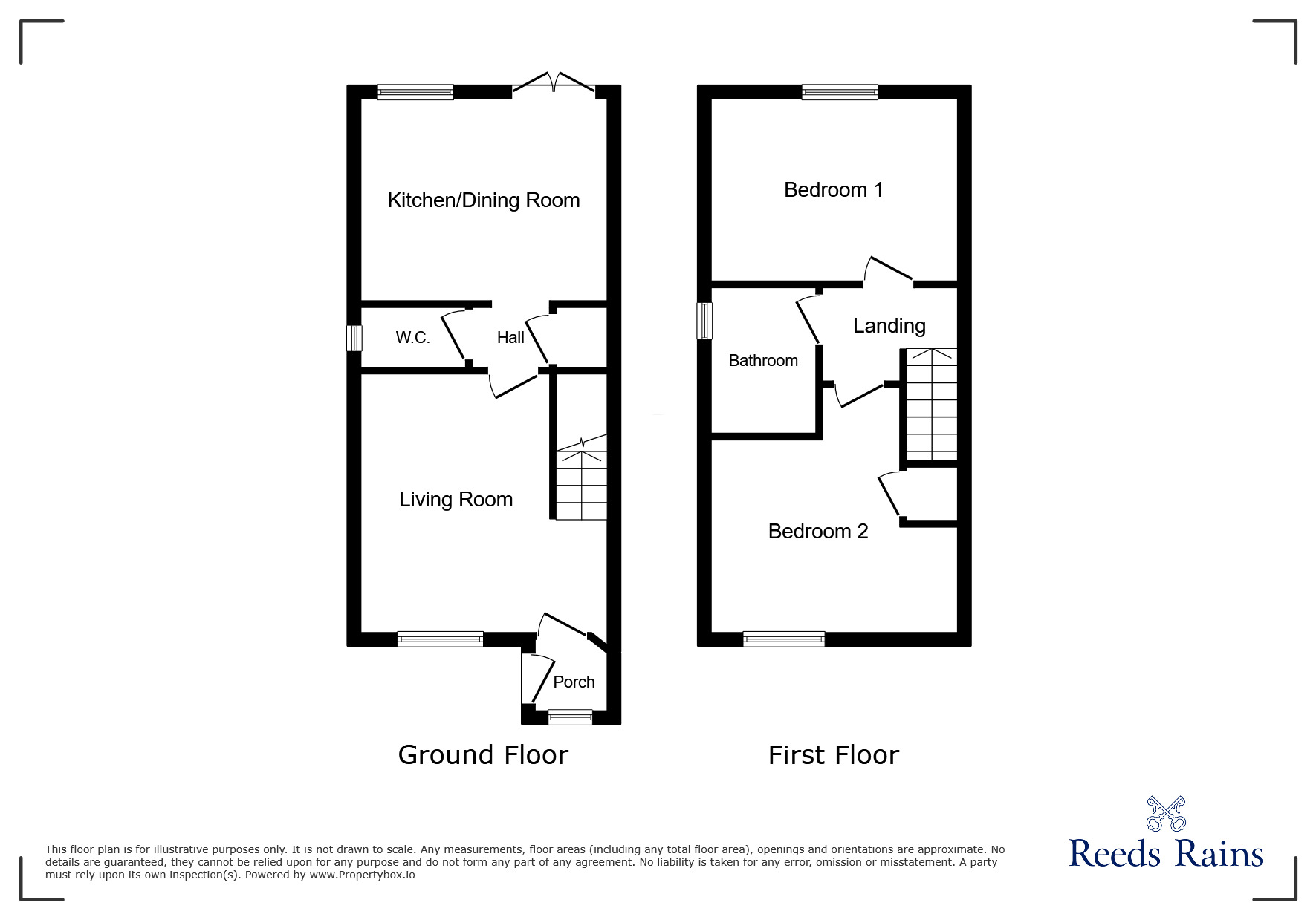 Floorplan of 2 bedroom Mid Terrace House for sale, Dewy Meadow Road, Salford, Greater Manchester, M6