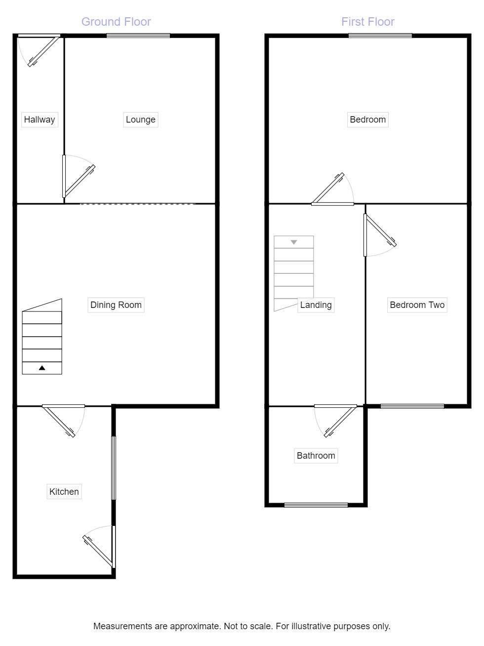 Floorplan of 2 bedroom Mid Terrace House for sale, Emerson Street, Salford, Greater Manchester, M5