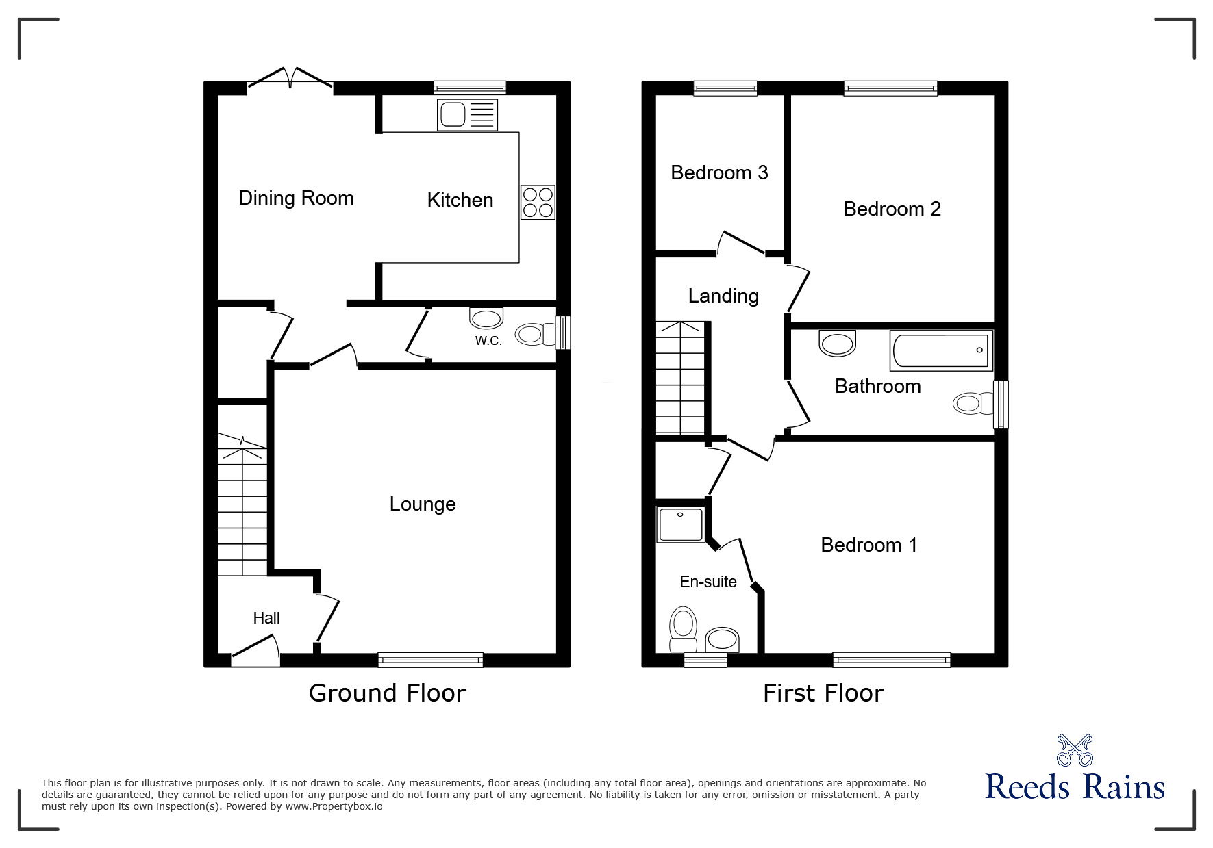 Floorplan of 3 bedroom End Terrace House for sale, Hope Road, Salford, Greater Manchester, M6