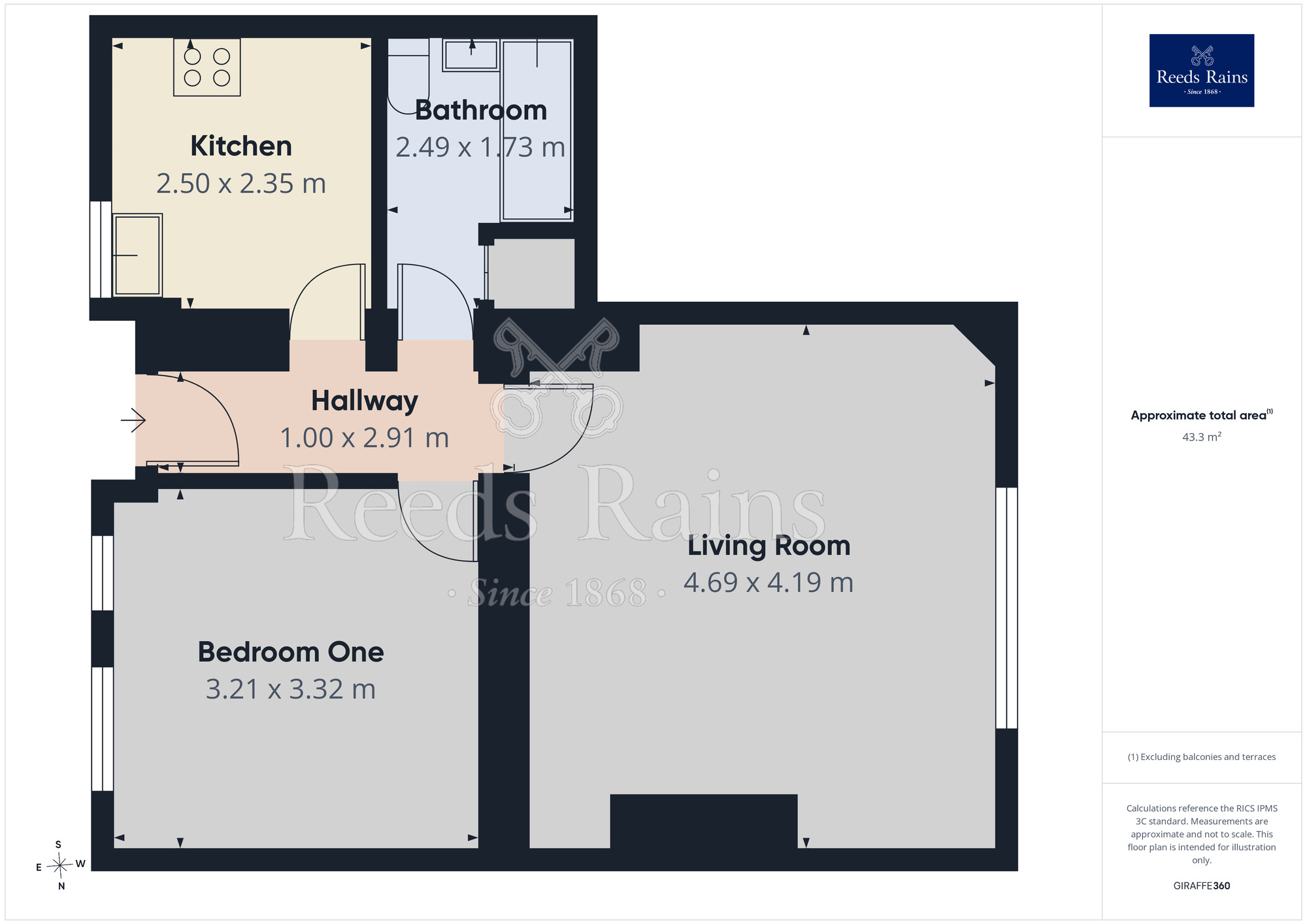 Floorplan of 1 bedroom Flat for sale, Eccles New Road, Salford, Greater Manchester, M5