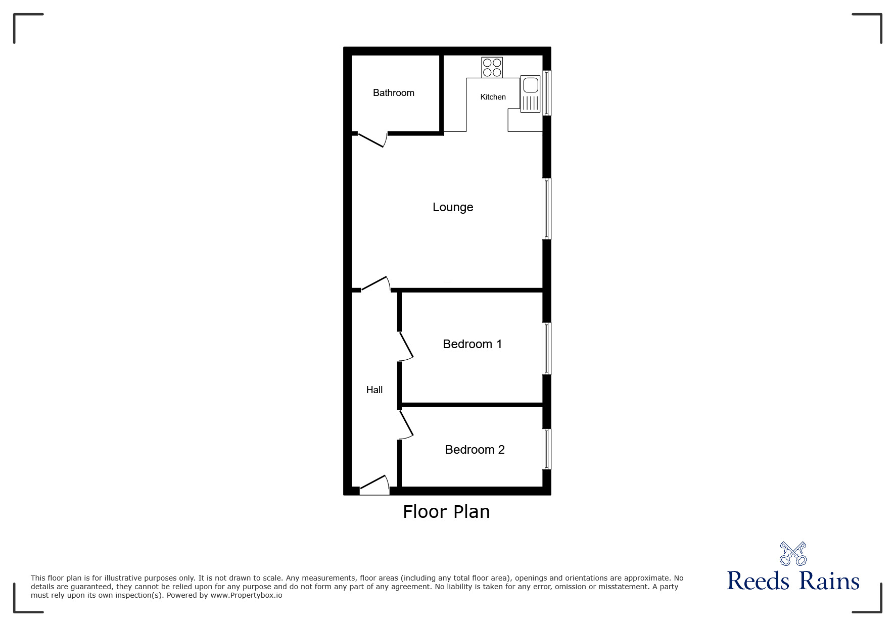 Floorplan of 2 bedroom Flat for sale, Heath View, Salford, Greater Manchester, M7