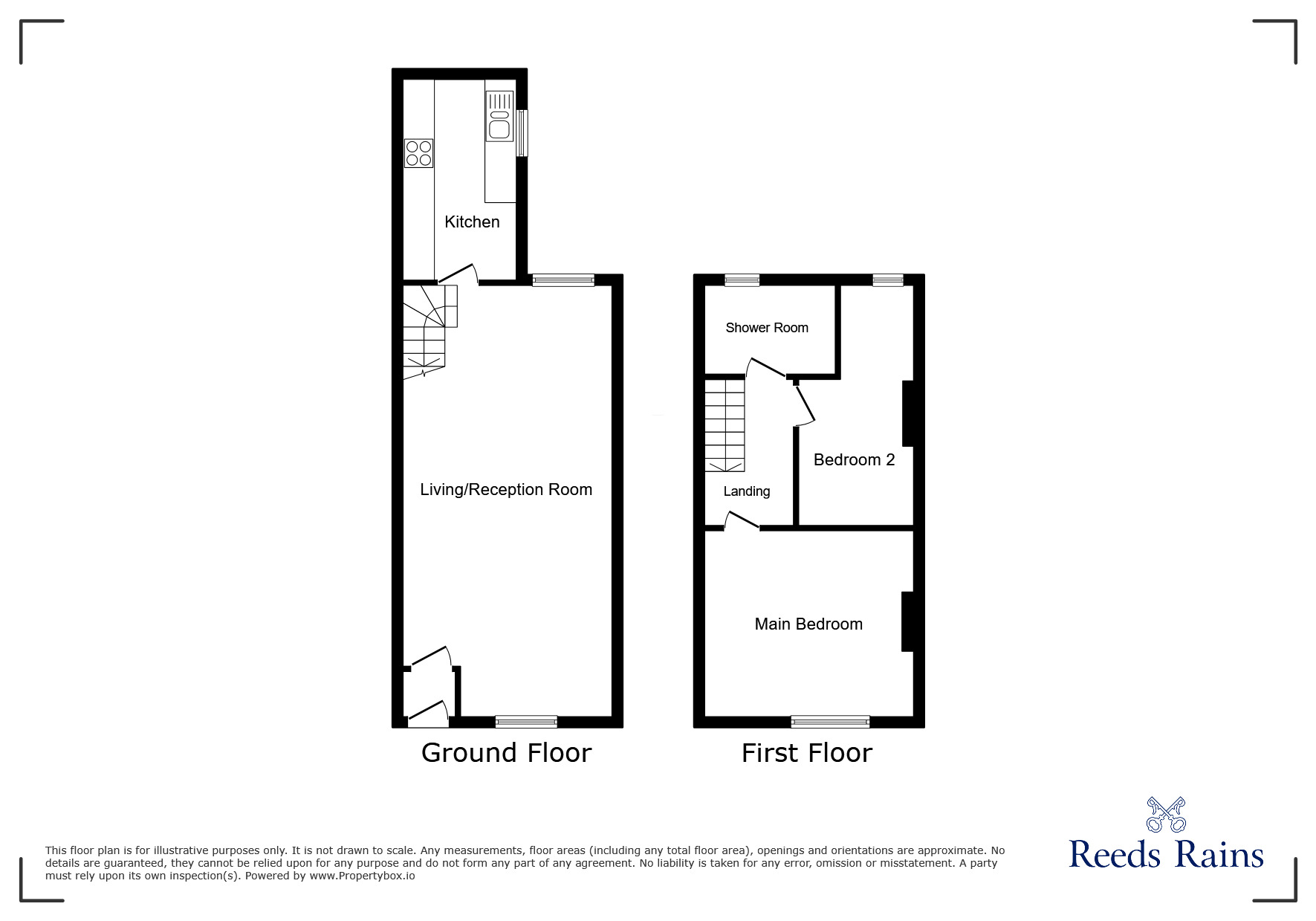 Floorplan of 2 bedroom Mid Terrace House to rent, Emerson Street, Salford, Greater Manchester, M5