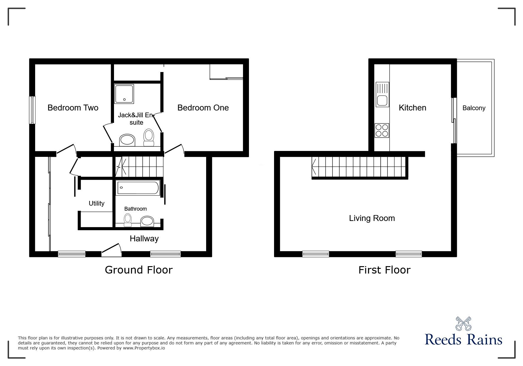 Floorplan of 2 bedroom End Terrace House for sale, Wall Street, Salford, Greater Manchester, M6