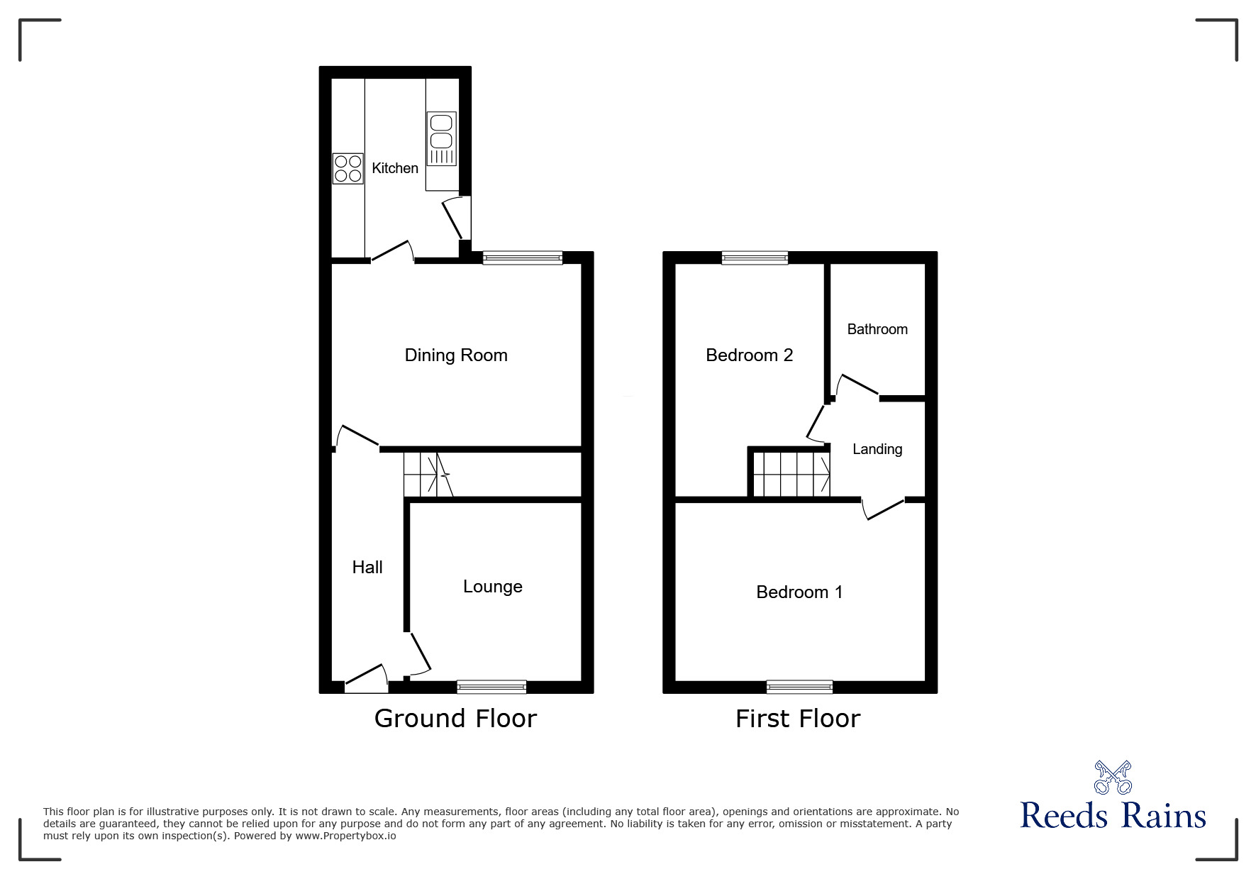 Floorplan of 2 bedroom Mid Terrace House for sale, Ventnor Street, Salford, Greater Manchester, M6