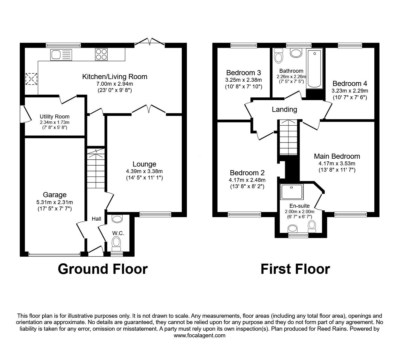 Floorplan of 4 bedroom Detached House for sale, Augustine Drive, Pendlebury, Greater Manchester, M27