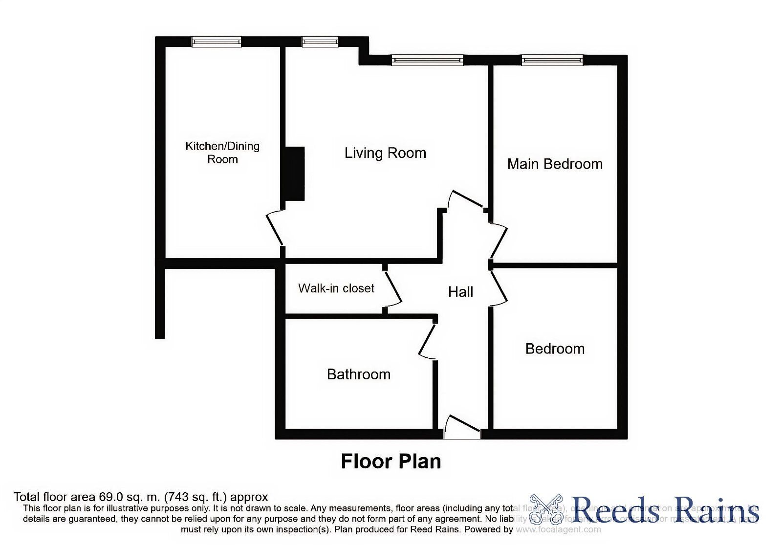 Floorplan of 2 bedroom Flat to rent, Eccles New Road, Salford, Greater Manchester, M5