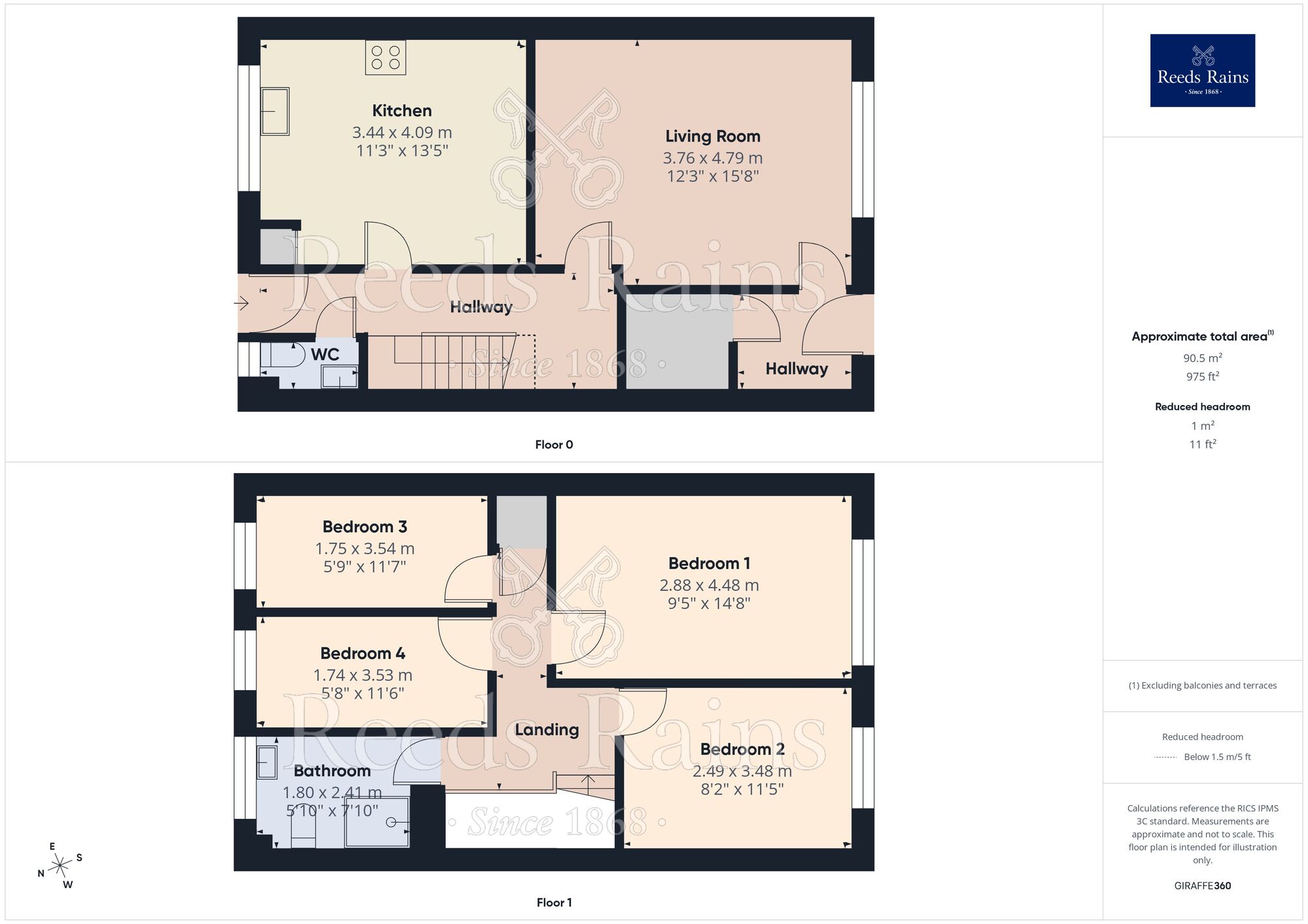 Floorplan of 4 bedroom Mid Terrace House for sale, Byrom Street, Salford, M5