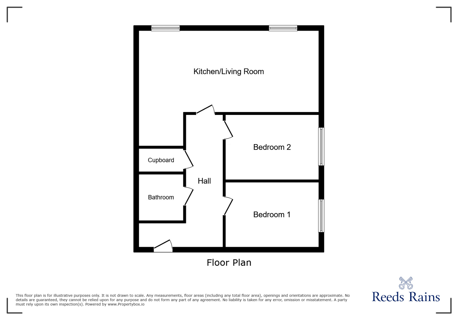 Floorplan of 2 bedroom Flat to rent, Highclere Avenue, Salford, Greater Manchester, M7