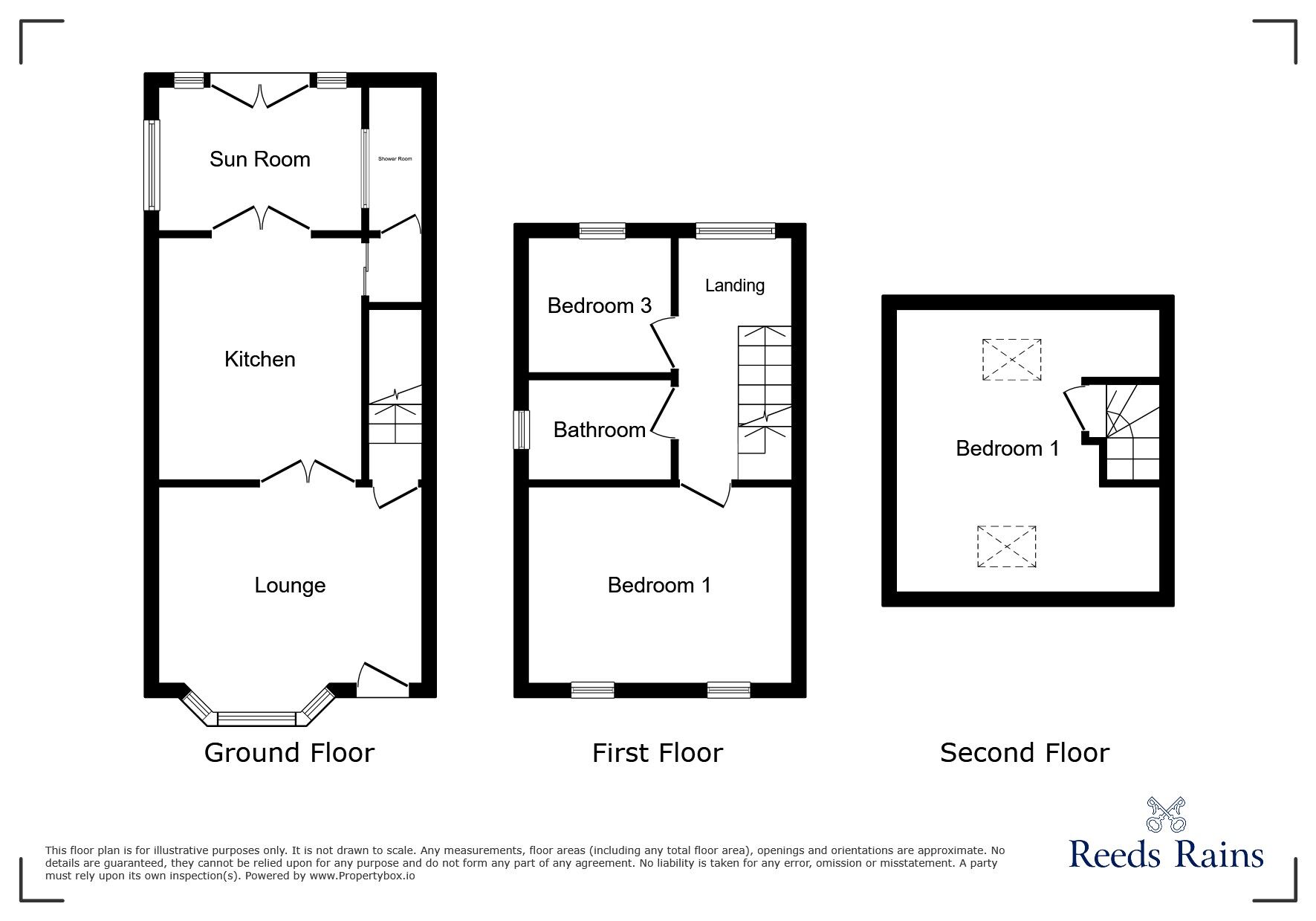 Floorplan of 3 bedroom Semi Detached House for sale, Gleaves Road, Eccles, Greater Manchester, M30
