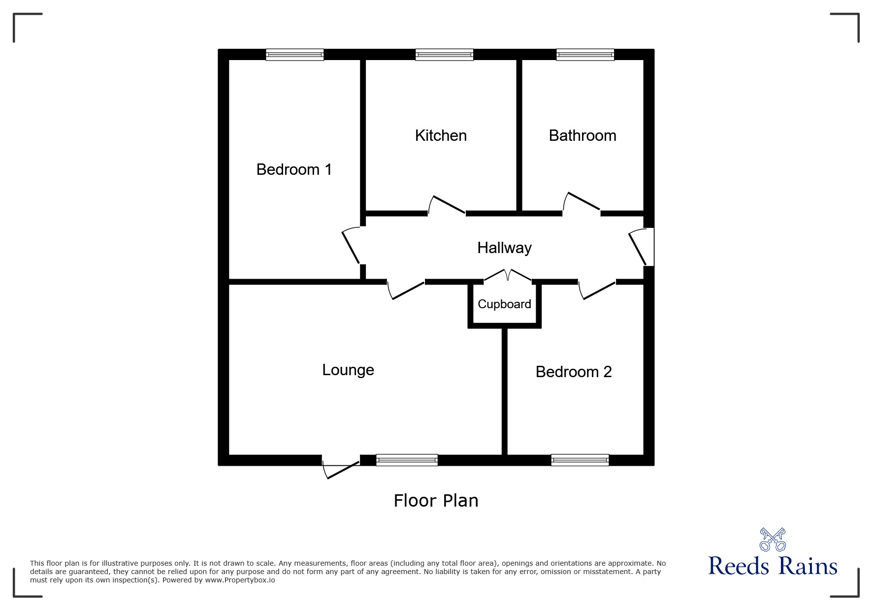 Floorplan of 2 bedroom Flat for sale, Canterbury Gardens, Salford, Greater Manchester, M5