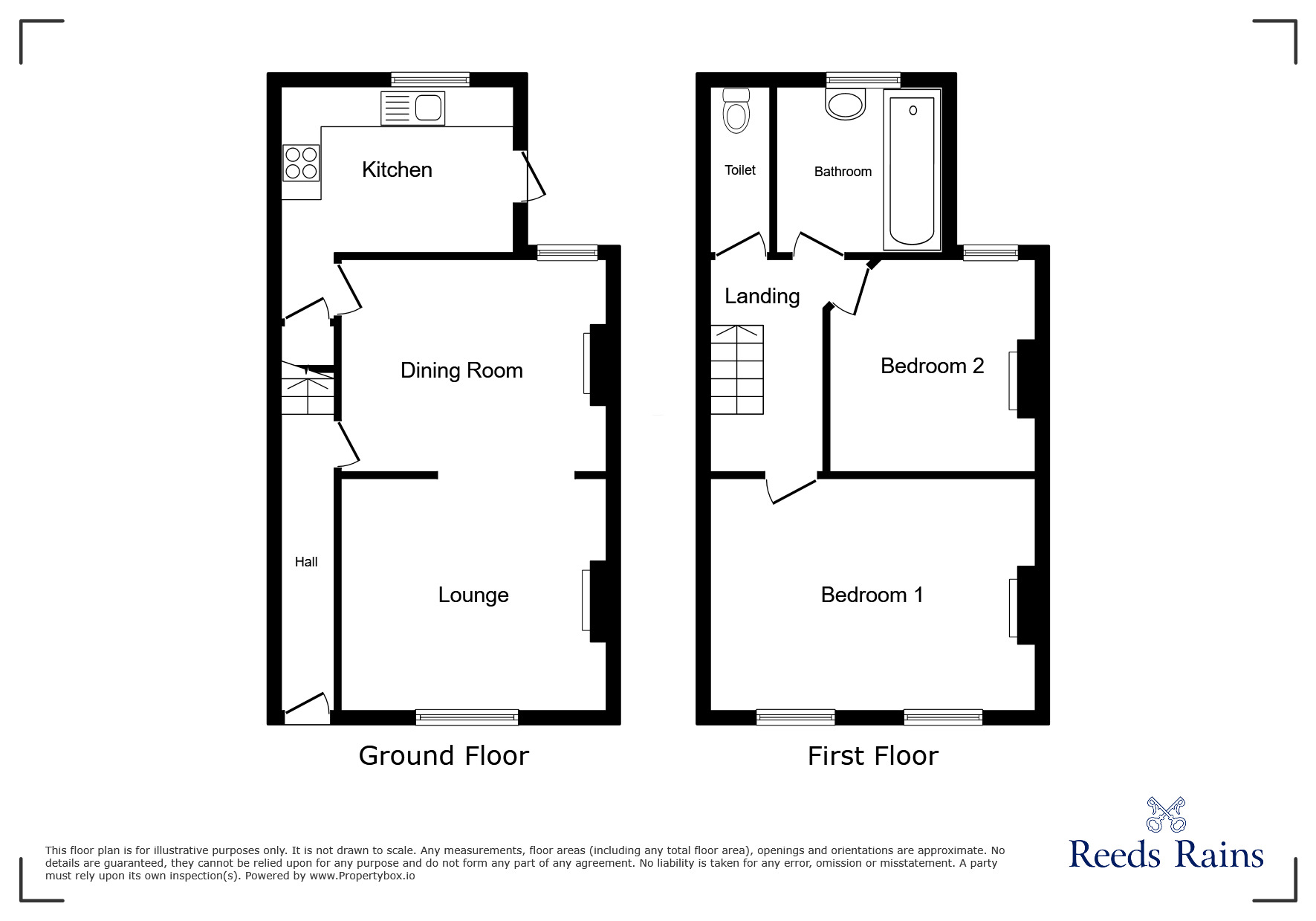 Floorplan of 2 bedroom End Terrace House for sale, Halstead Avenue, Salford, Greater Manchester, M6