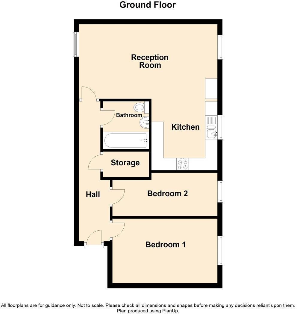 Floorplan of 2 bedroom Flat for sale, Monroe Close, Salford, Greater Manchester, M6