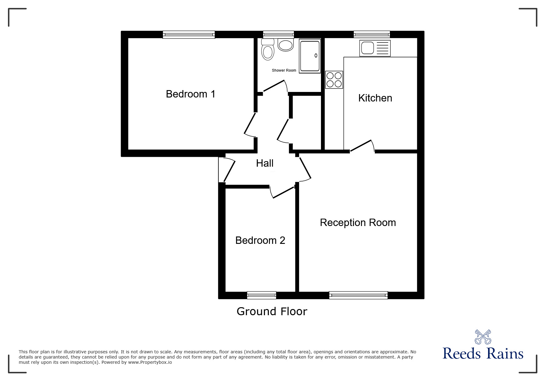 Floorplan of 2 bedroom Flat for sale, Monroe Close, Salford, Greater Manchester, M6