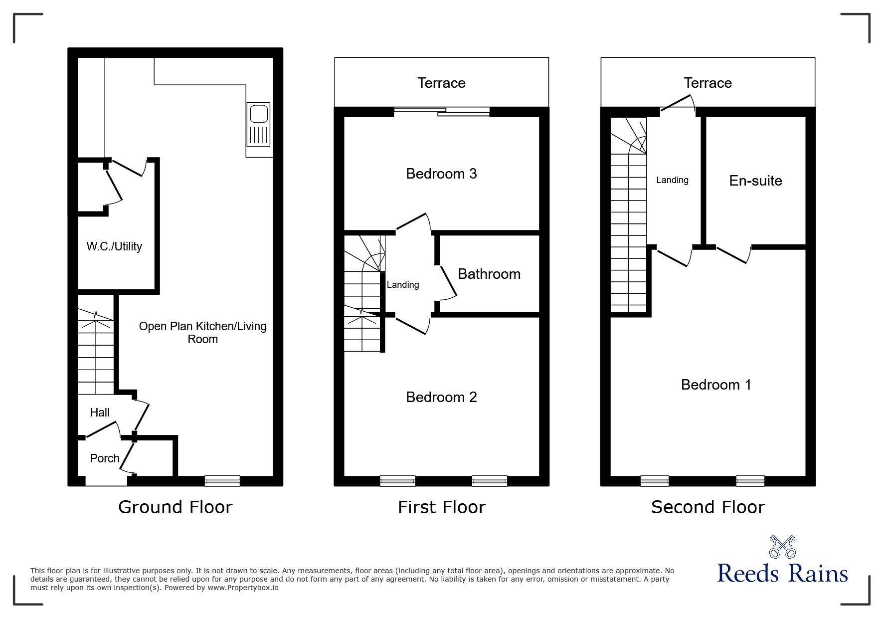Floorplan of 3 bedroom Mid Terrace House for sale, Harmsworth Street, Salford, Greater Manchester, M6