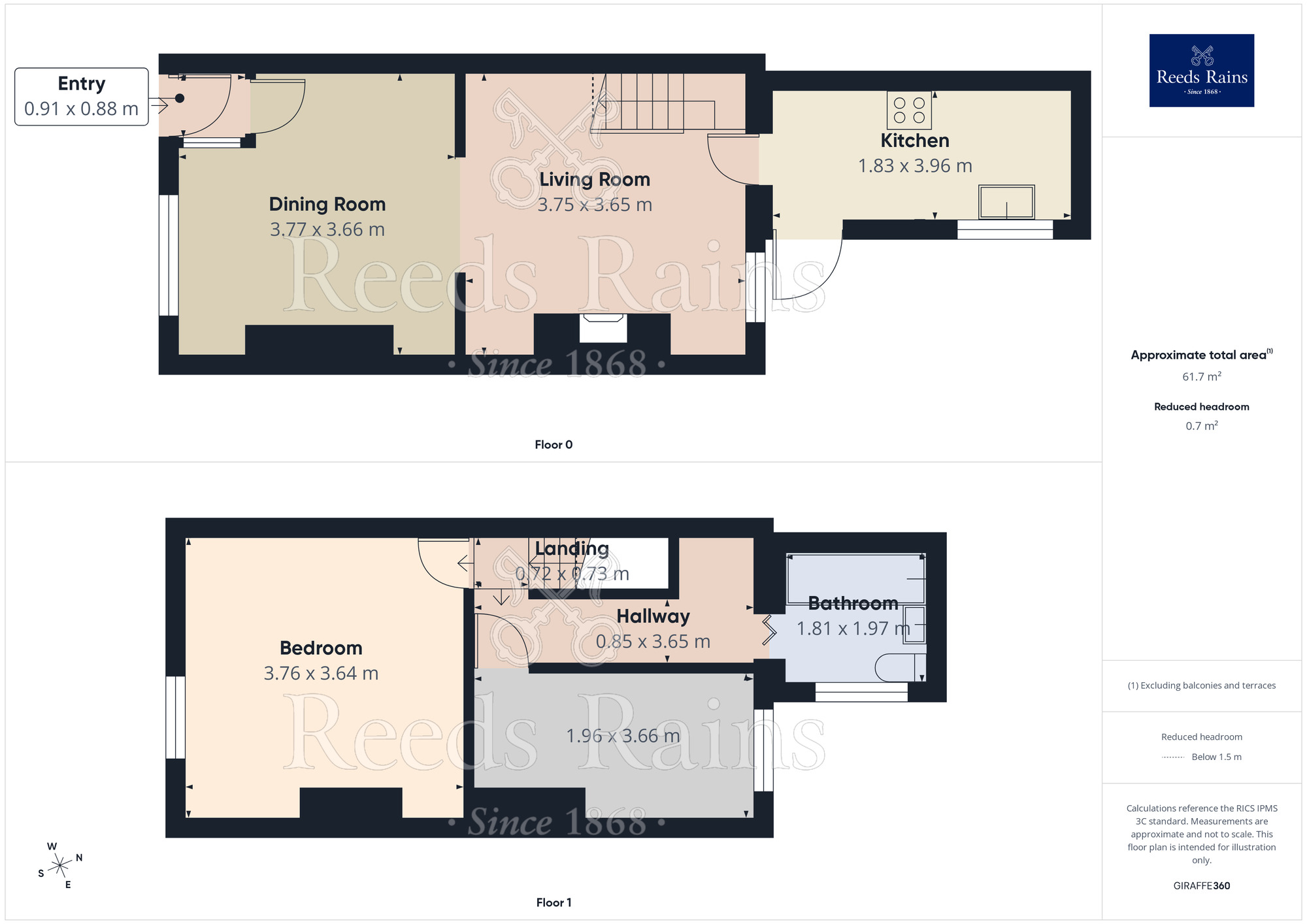 Floorplan of 2 bedroom Mid Terrace House for sale, Romney Street, Salford, Greater Manchester, M6