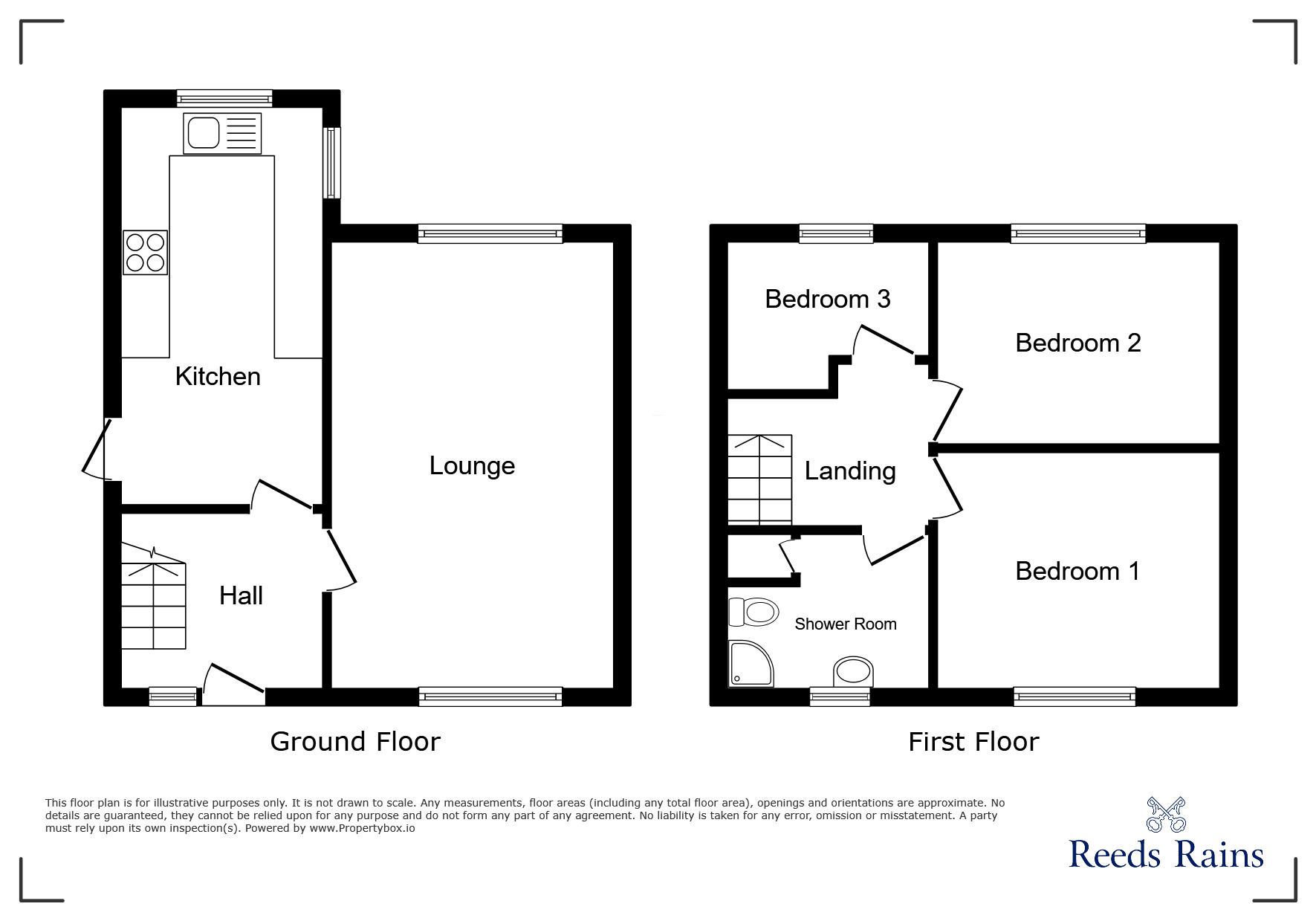 Floorplan of 3 bedroom Semi Detached House to rent, Welwyn Drive, Salford, Greater Manchester, M6